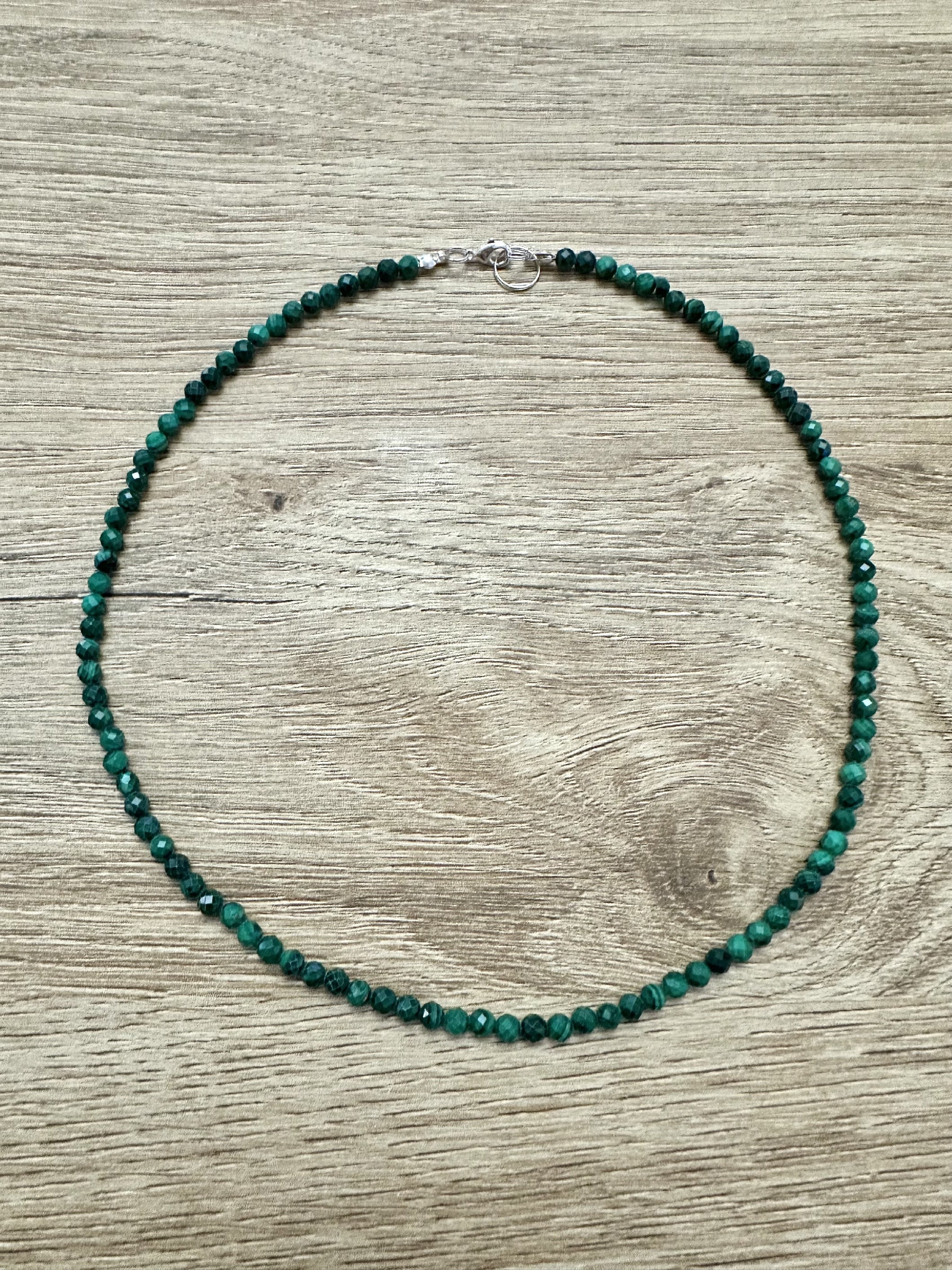 Malachite necklace 45 cm (3mm) - NAH04