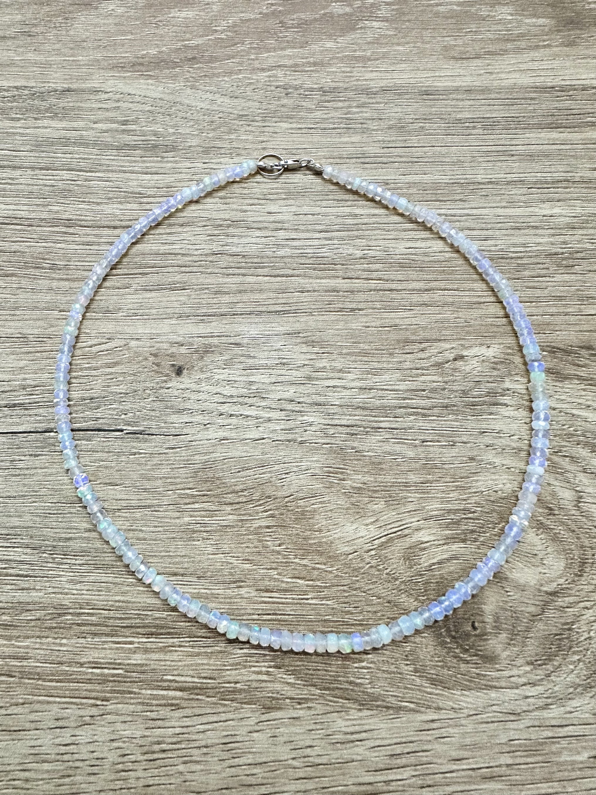 Necklace made of Ethiopian precious opal 45 cm - NAH05