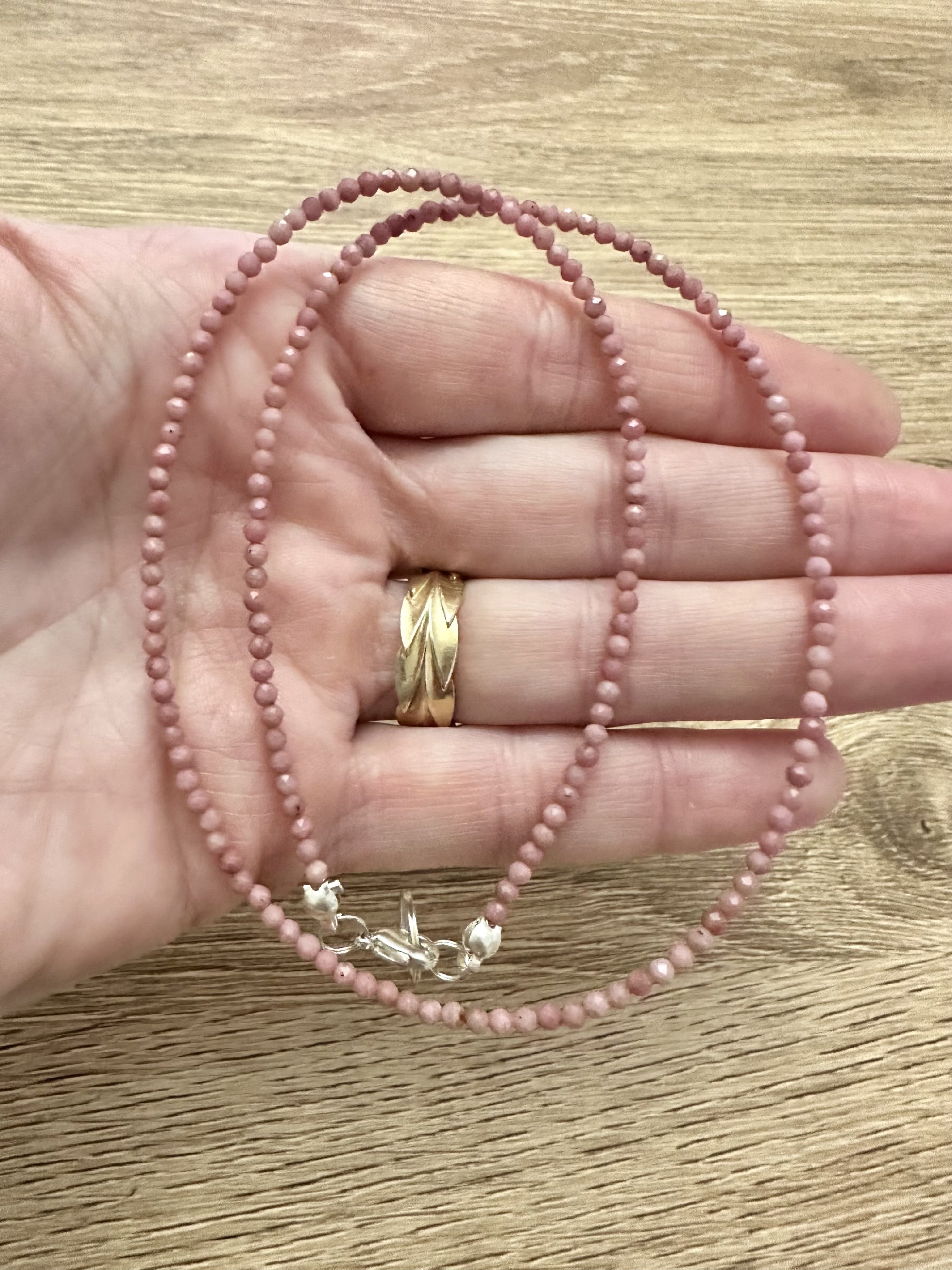 Rhodonite necklace 45 cm - NAH06