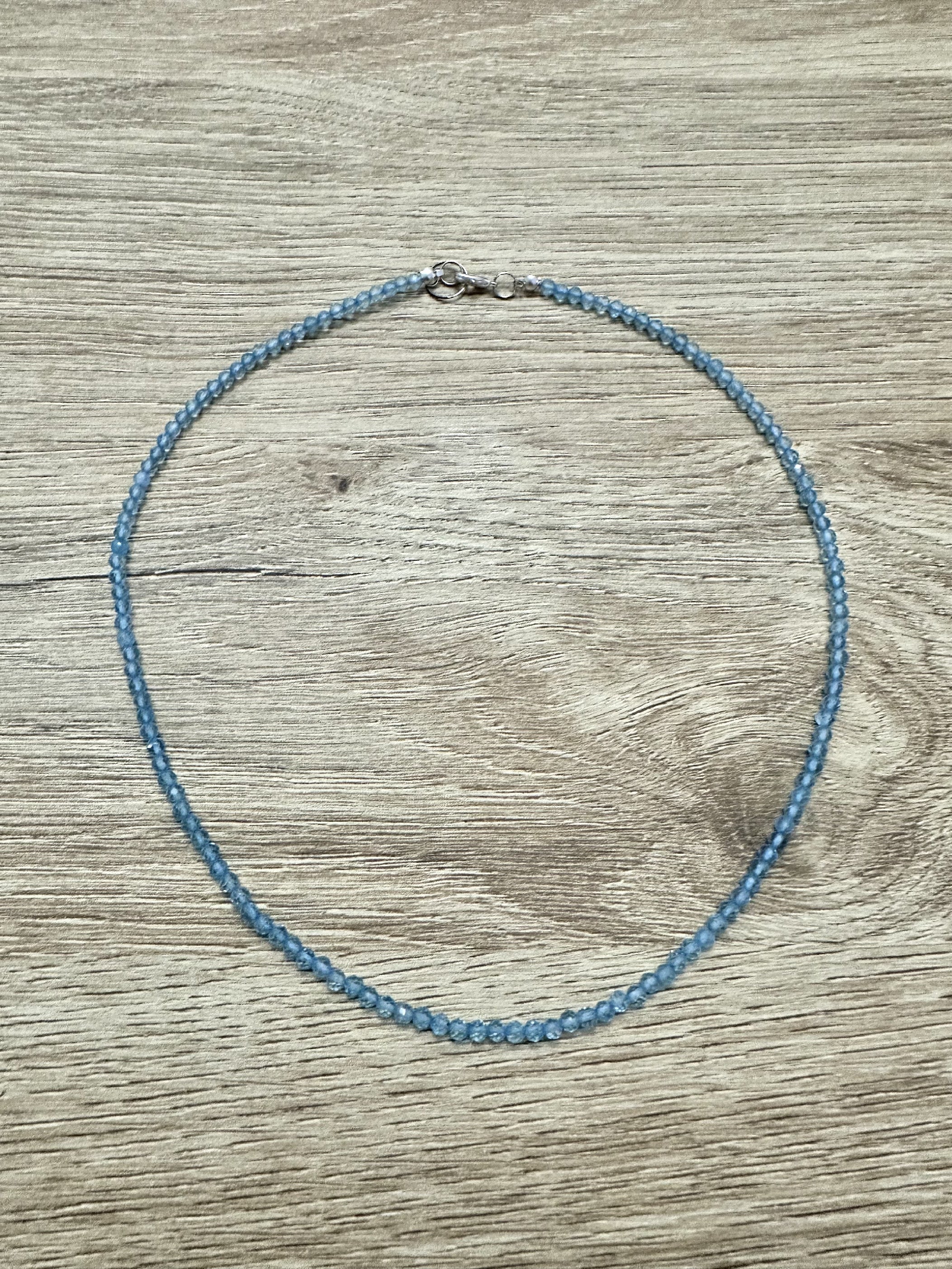Blue topaz necklace 45 cm (3,5mm) - NAH07