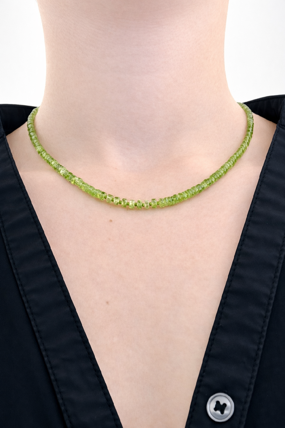 Peridote necklace 45 cm