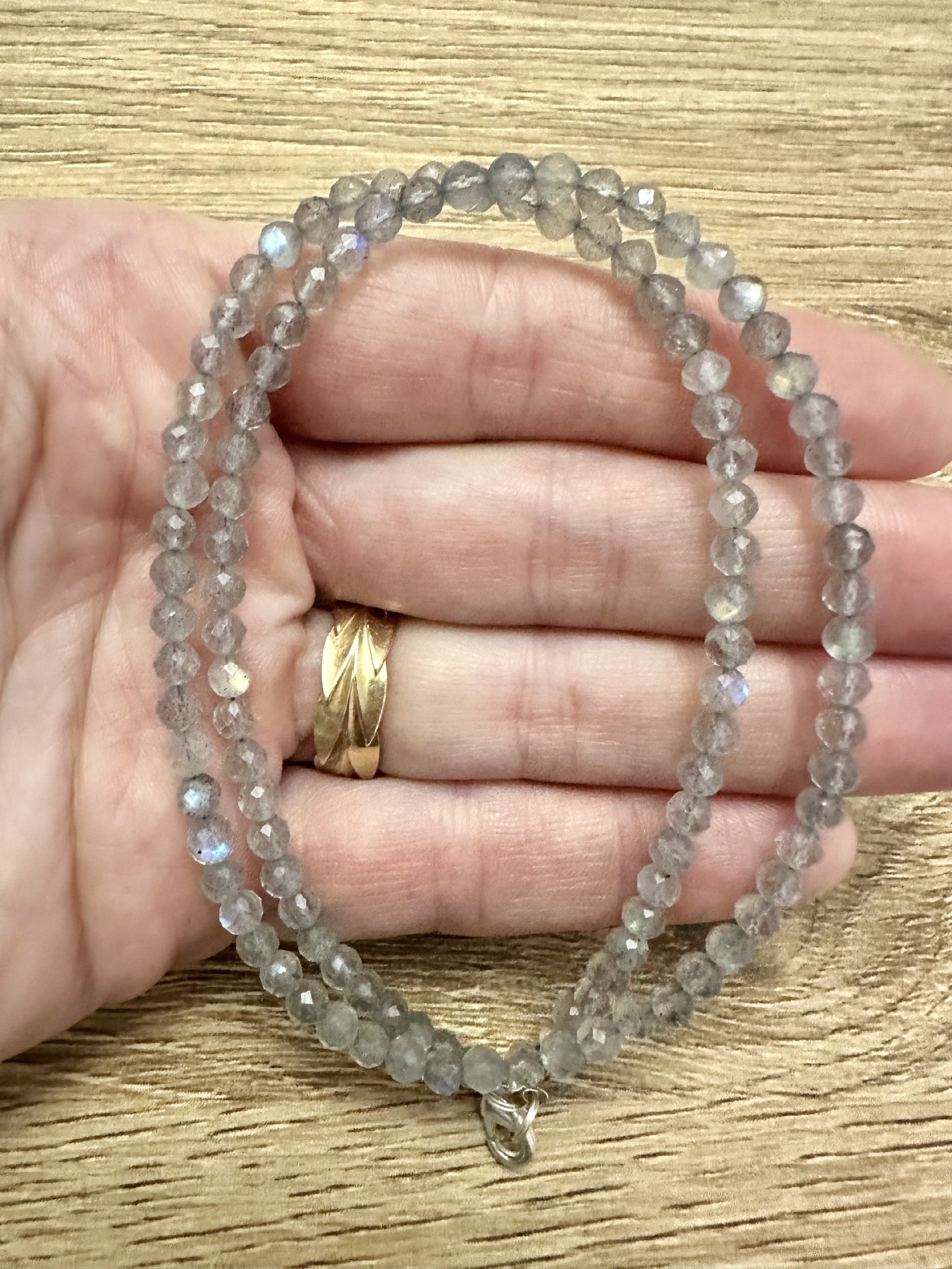 Labradorite necklace 45 cm (4mm) - NAH11