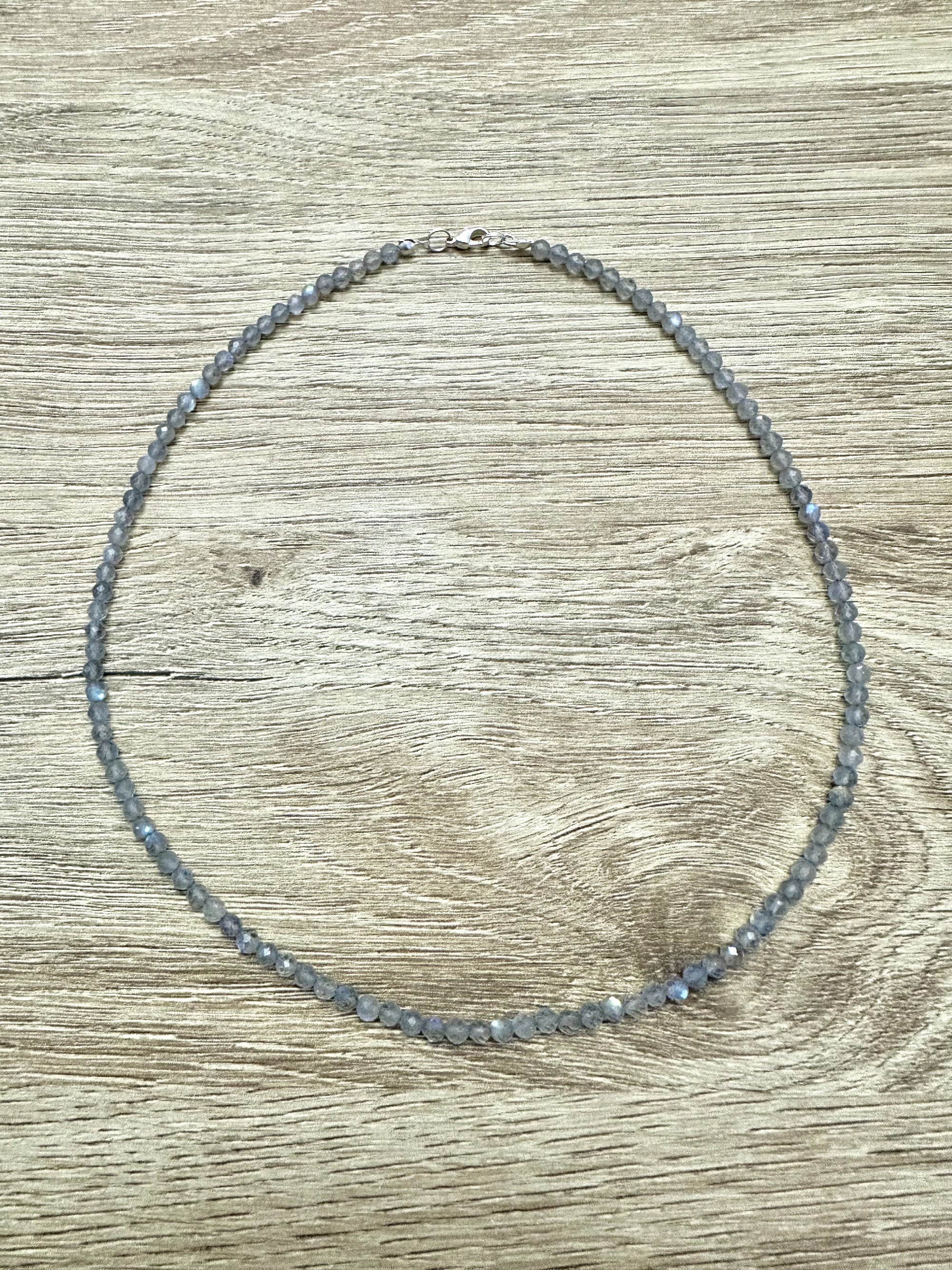 Labradorite necklace 45 cm (4mm) - NAH11