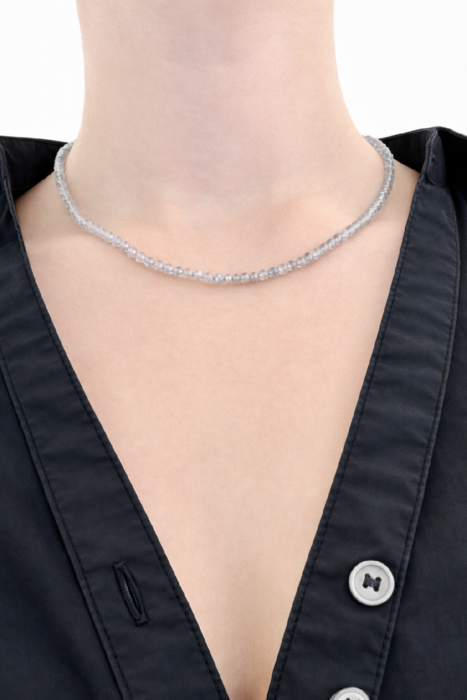 Labradorite necklace 45 cm (4mm)
