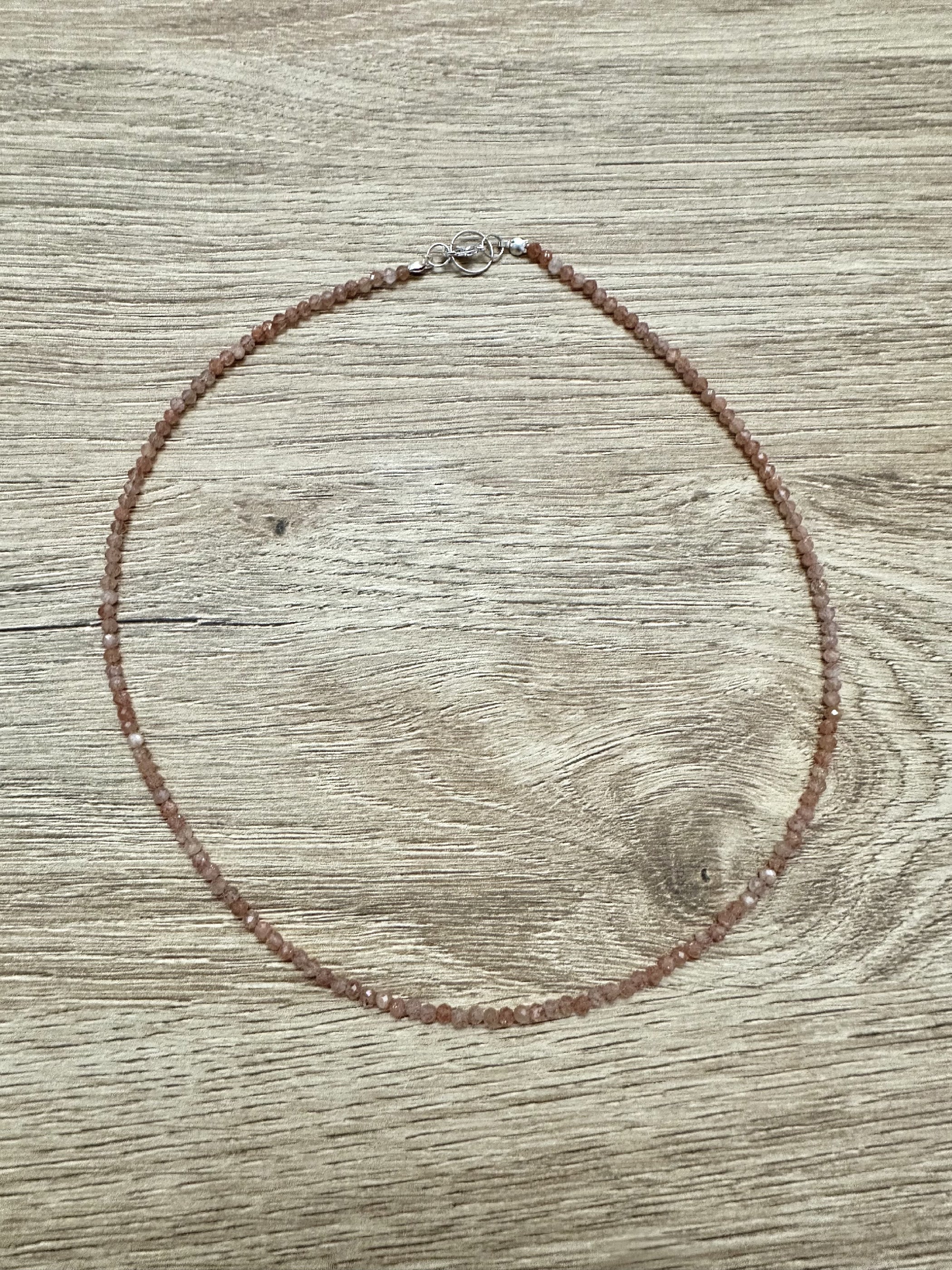 Sunstone necklace 45 cm (2mm) - NAH12