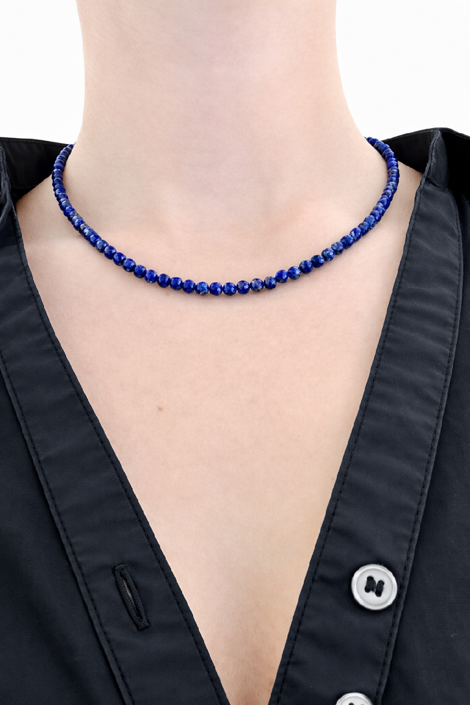 Lapis necklace 45 cm (4,5mm)