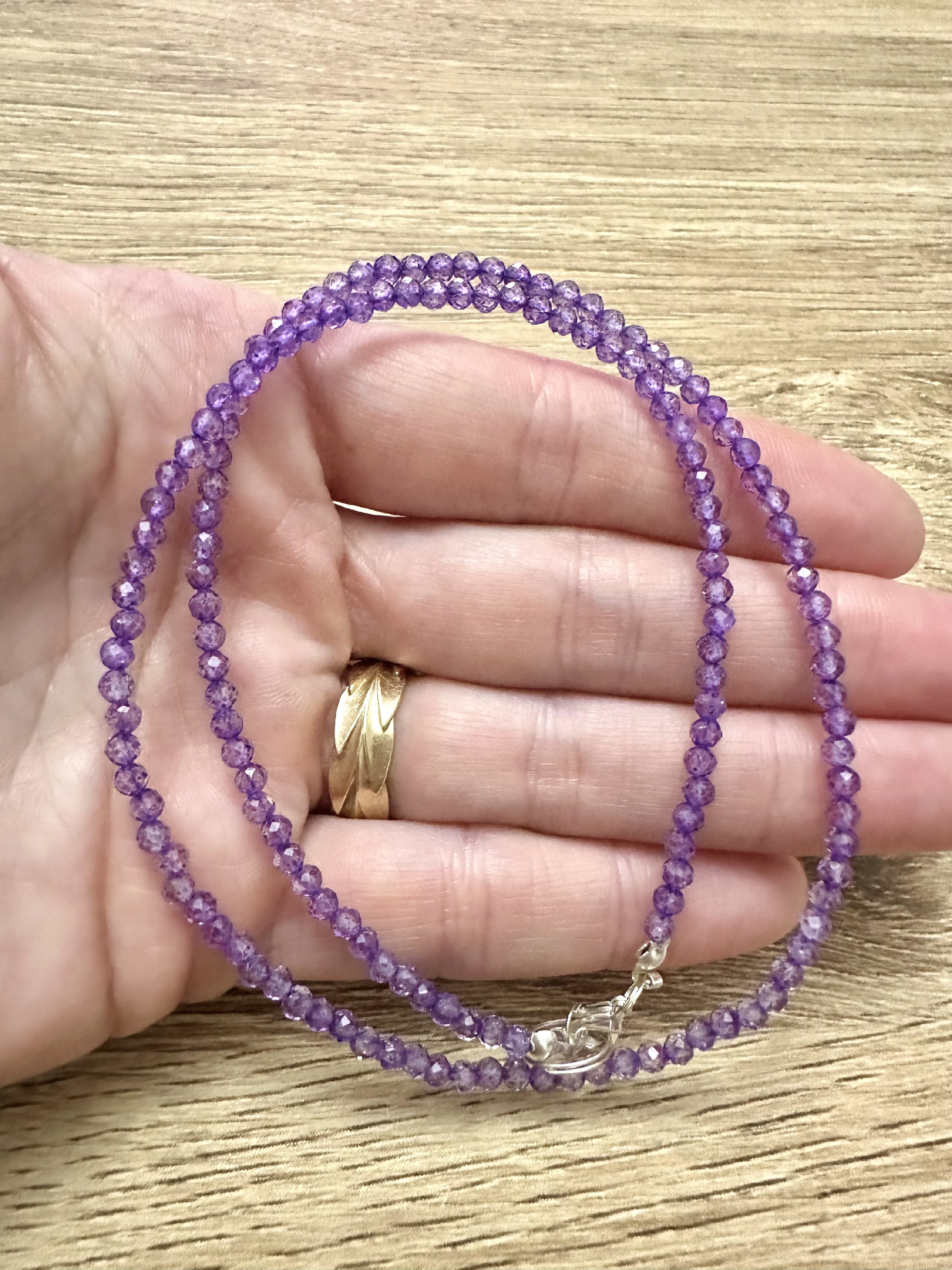 Amethyst necklace 45 cm (3mm) - NAH18