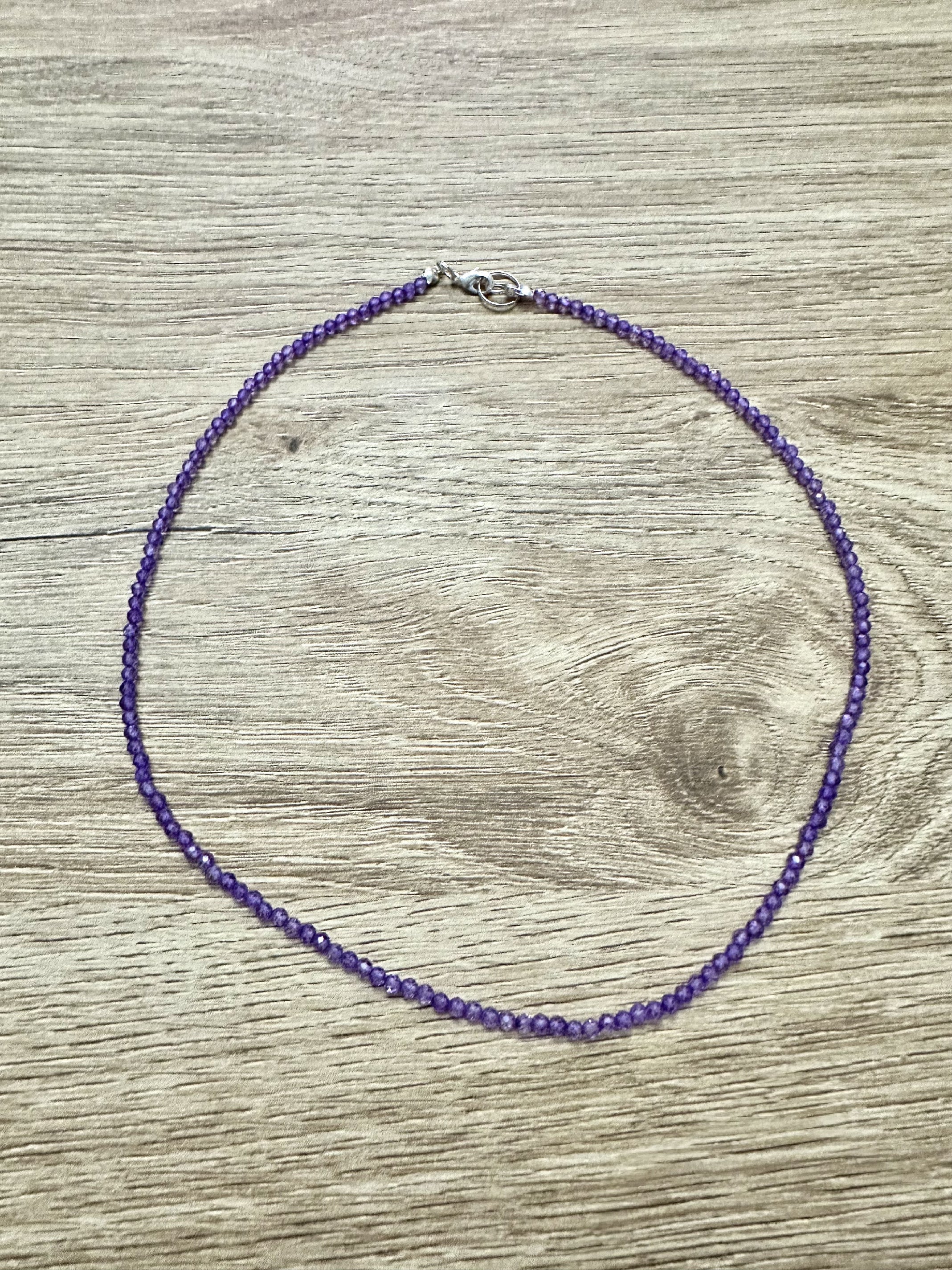 Amethyst necklace 45 cm (3mm) - NAH18