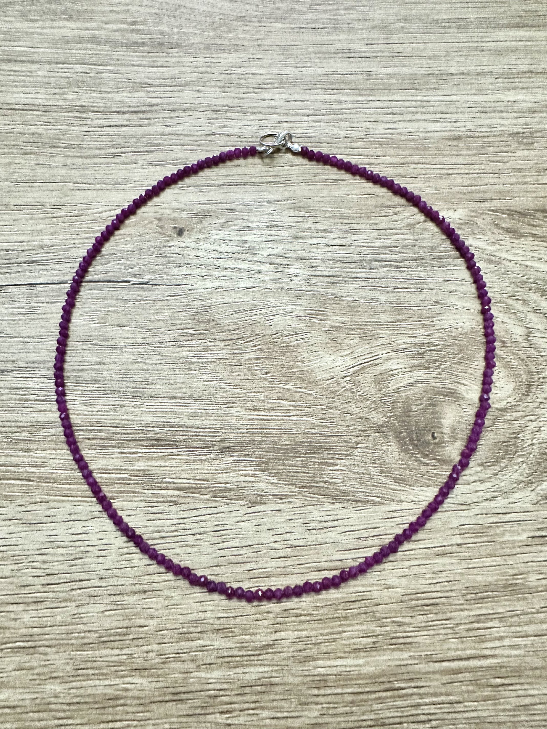 Ruby necklace 45 cm (3mm) - NAH19