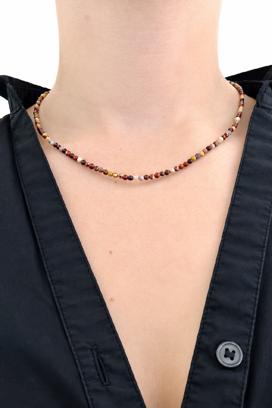 Mookaite necklace 45 cm (3mm)