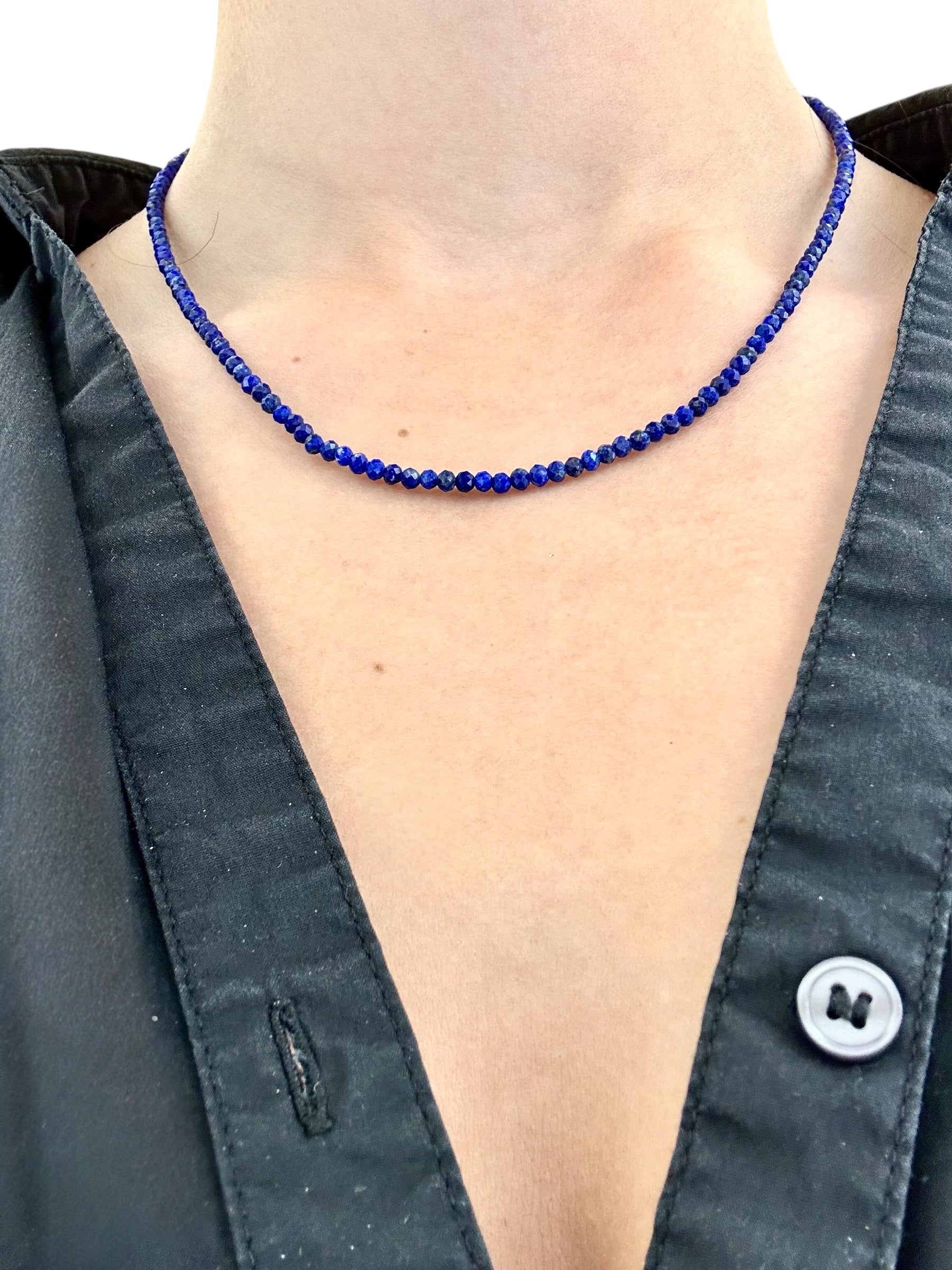Lapis necklace 45 cm (3mm)