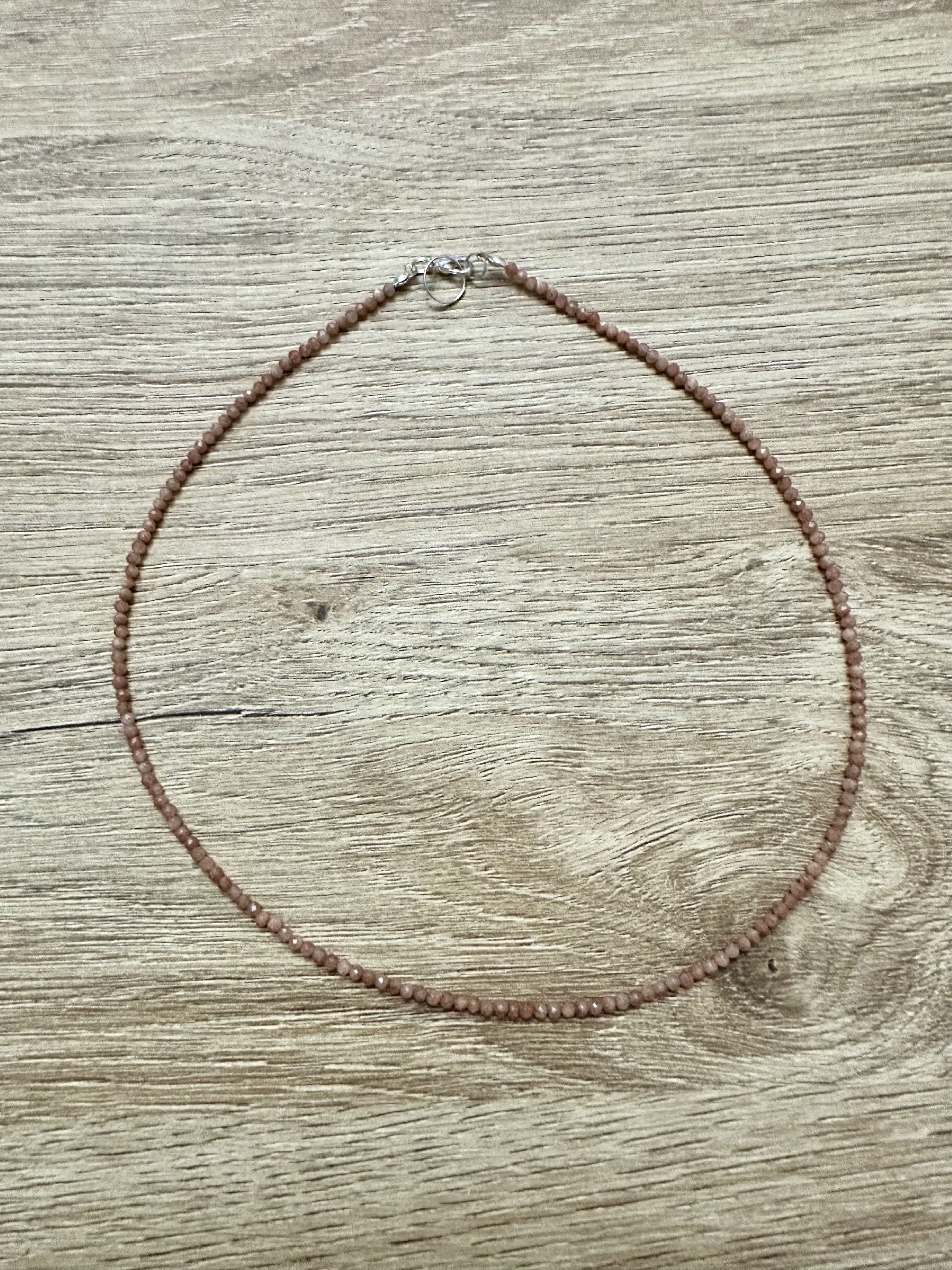 Sunstone necklace 45 cm (2,5mm) - NAH25