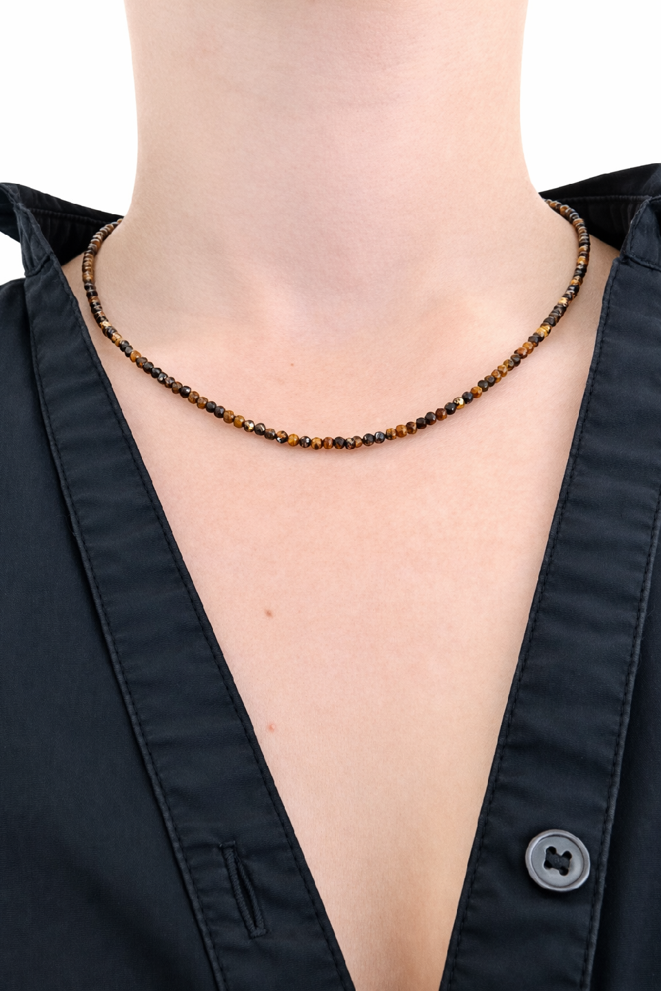 Tiger eye necklace 45 cm (3mm)