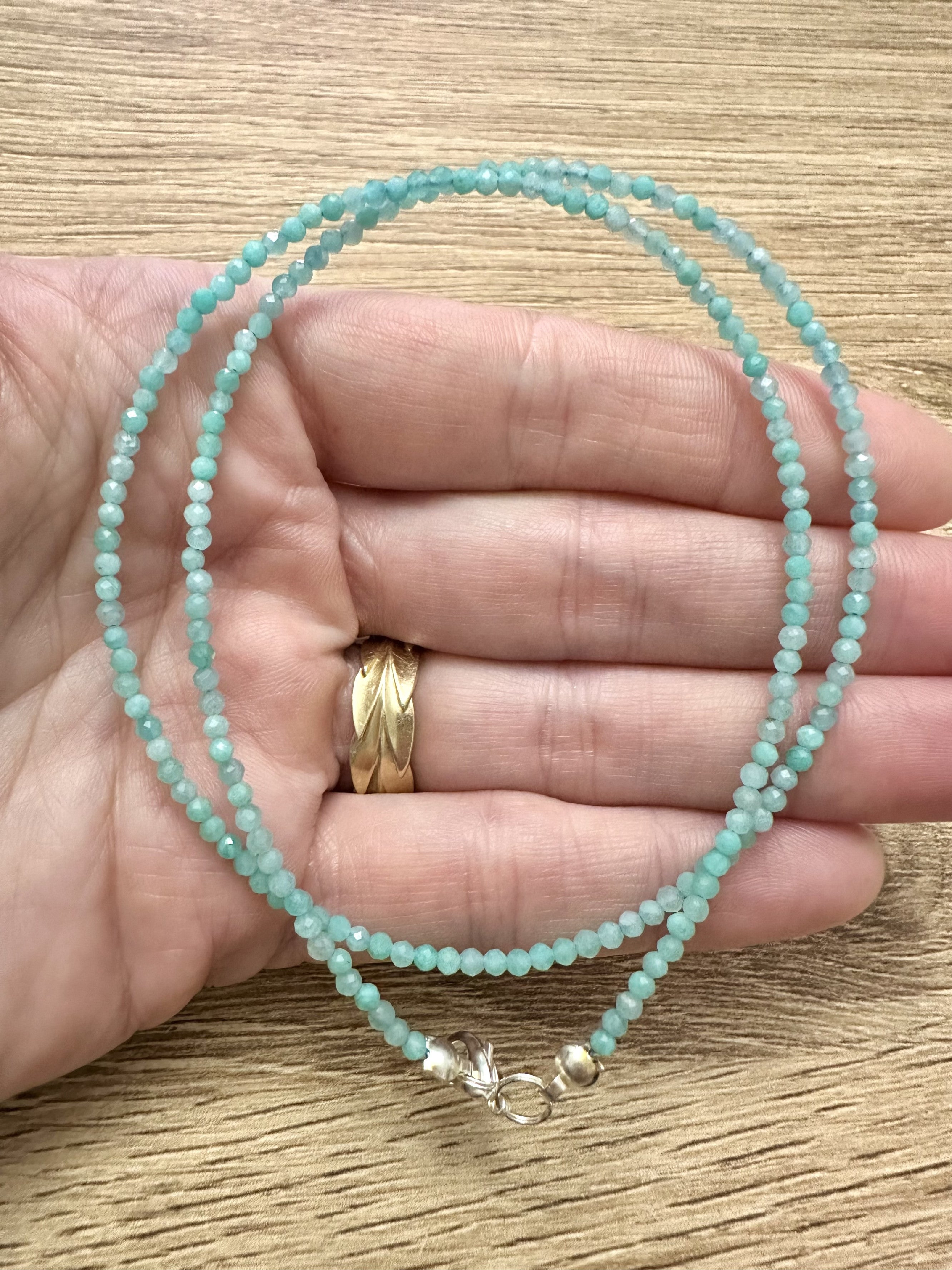 Amazonite necklace 45 cm (2,5mm) - NAH28