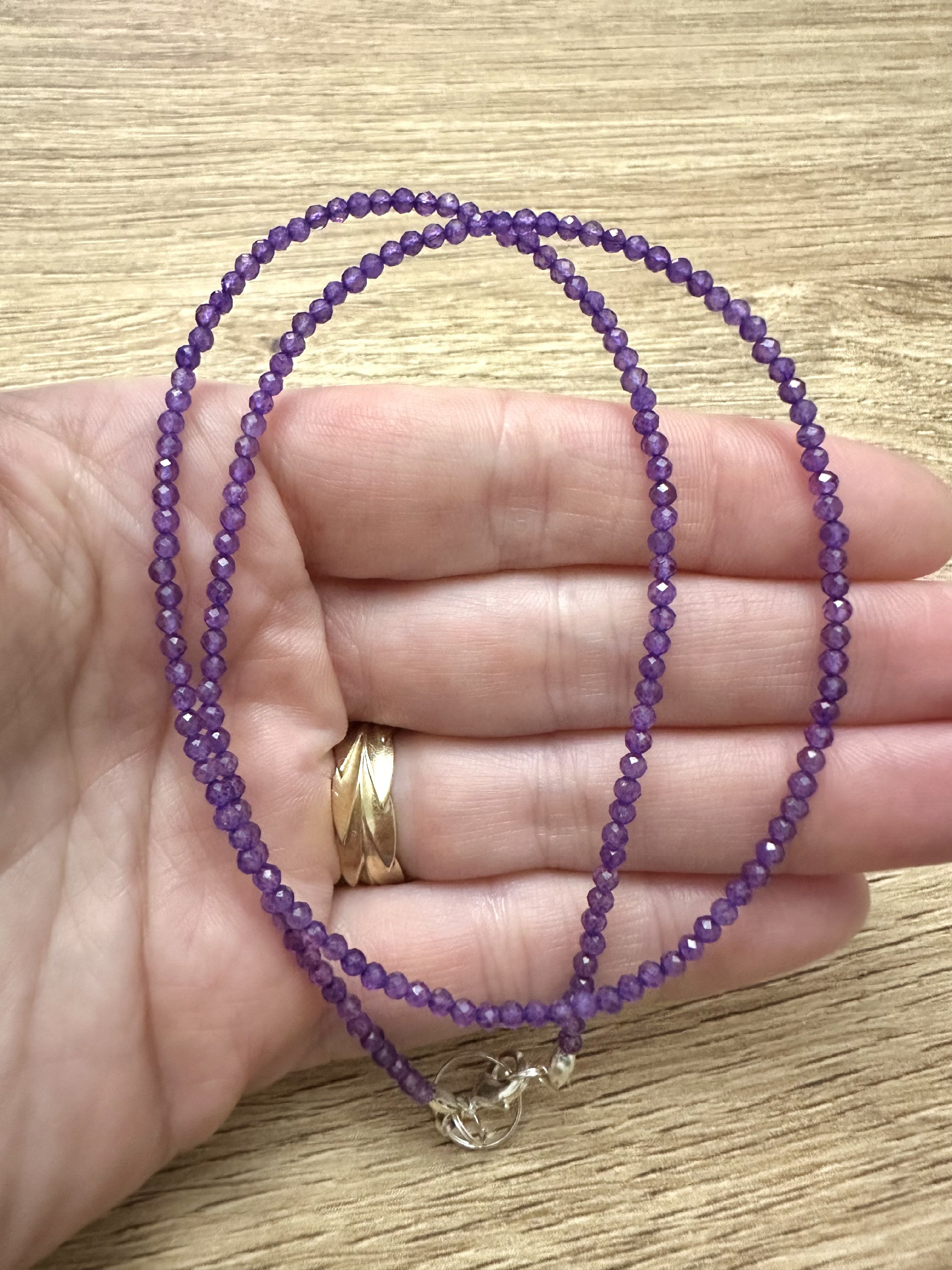 Amethyst necklace 45 cm (2,5mm) - NAH30