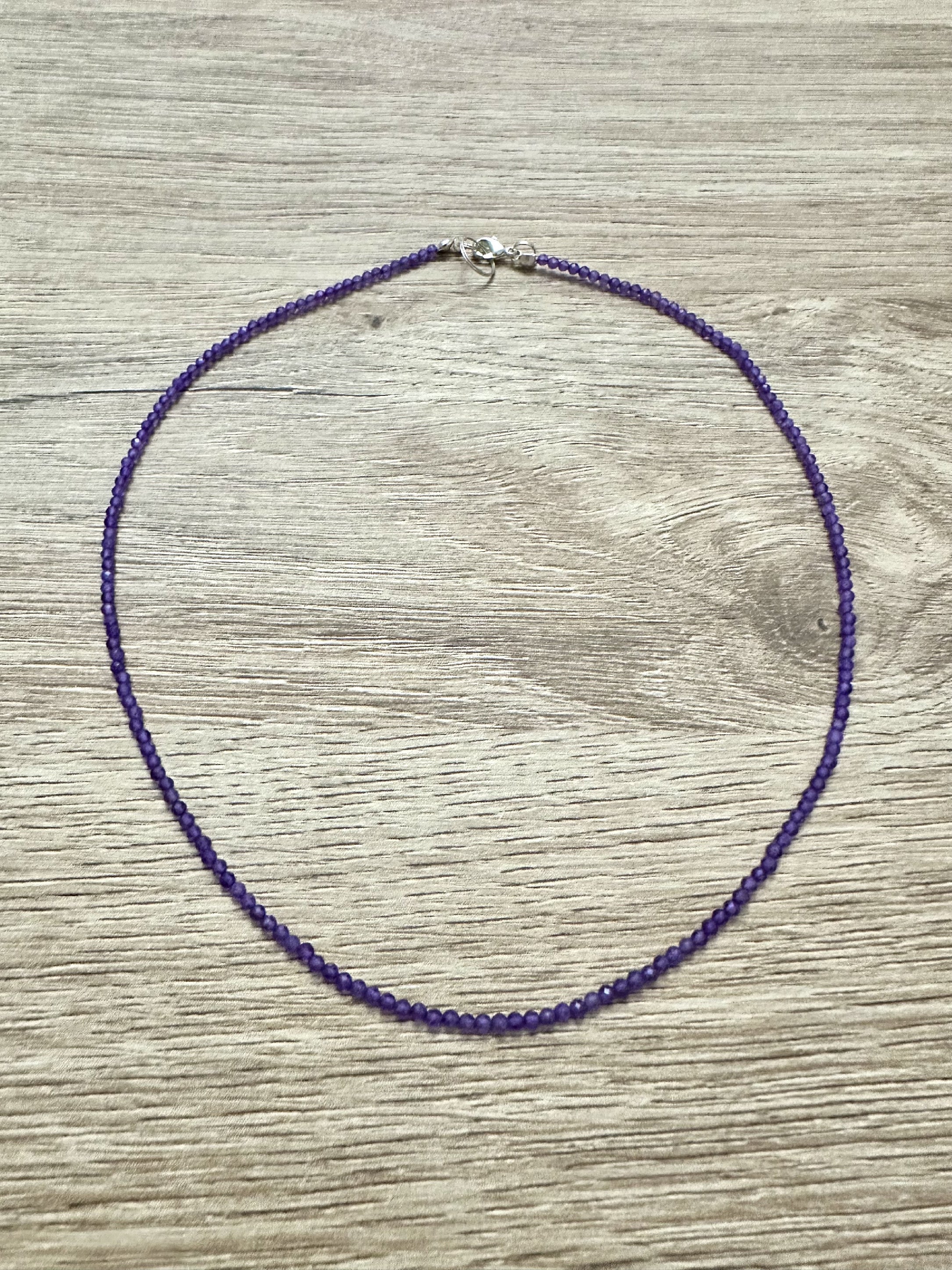 Amethyst necklace 45 cm (2,5mm) - NAH30