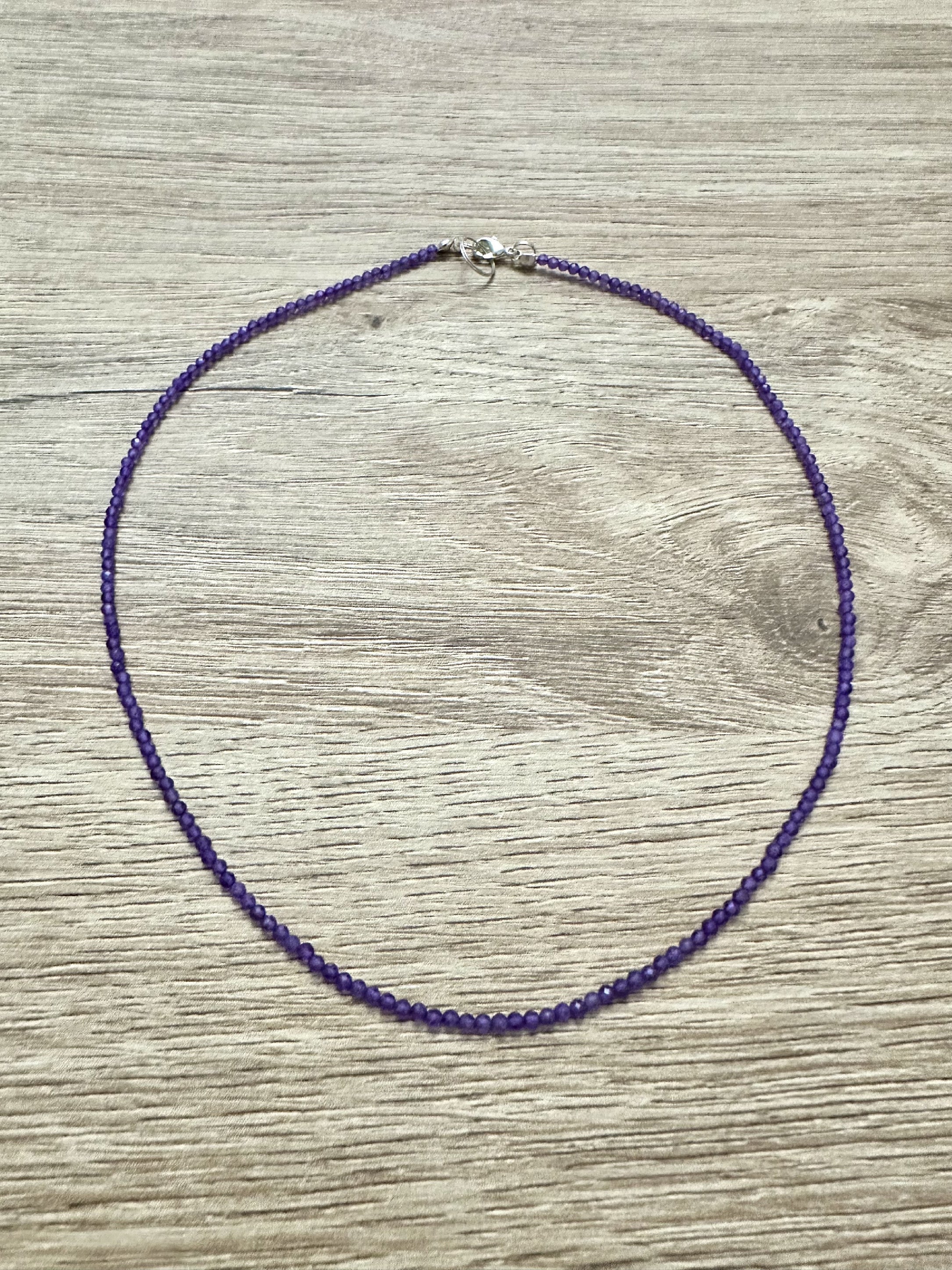 Amethyst necklace 45 cm (2,5mm) - NAH30