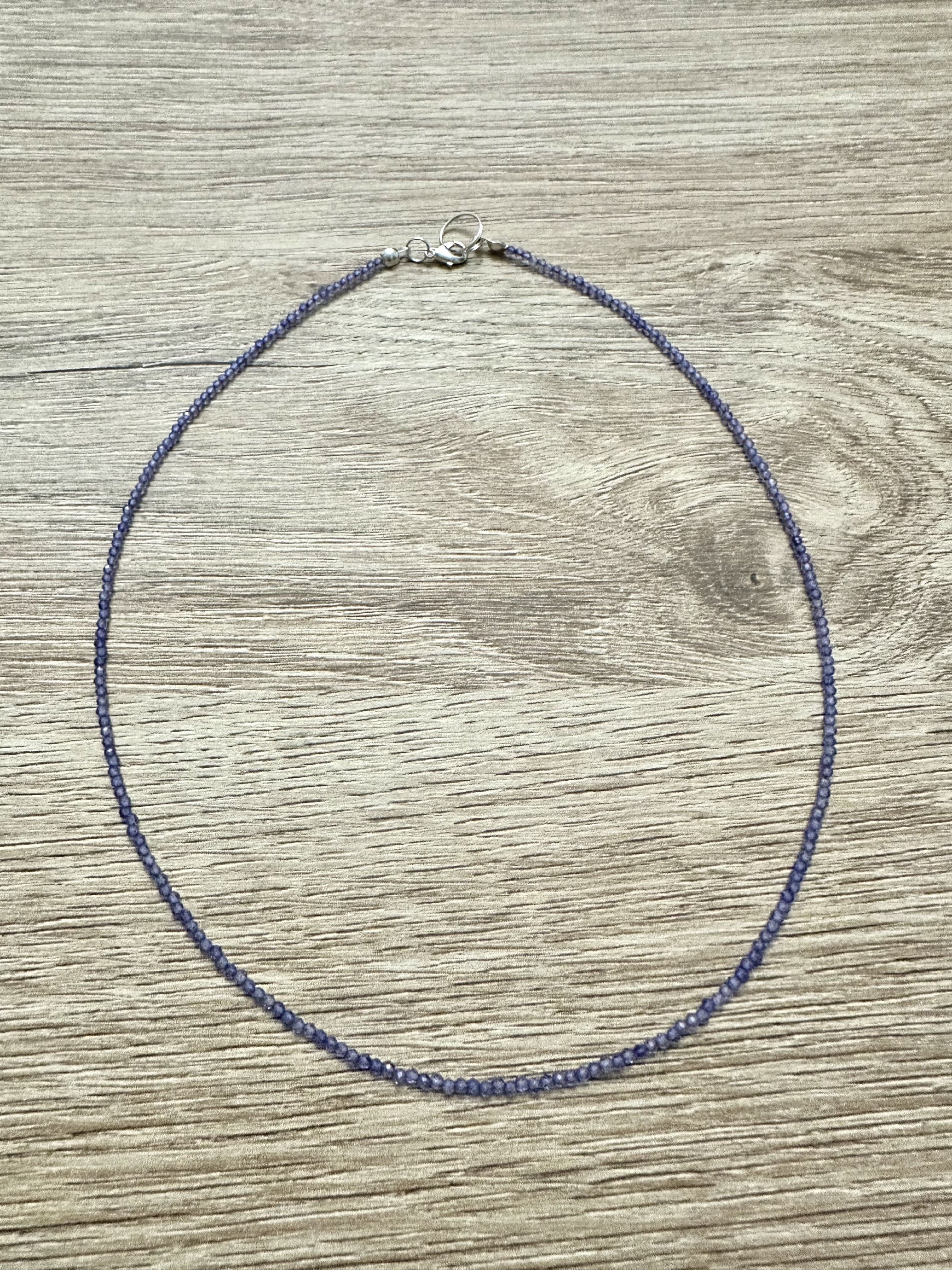 Iolite necklace 45 cm (2mm) - NAH31