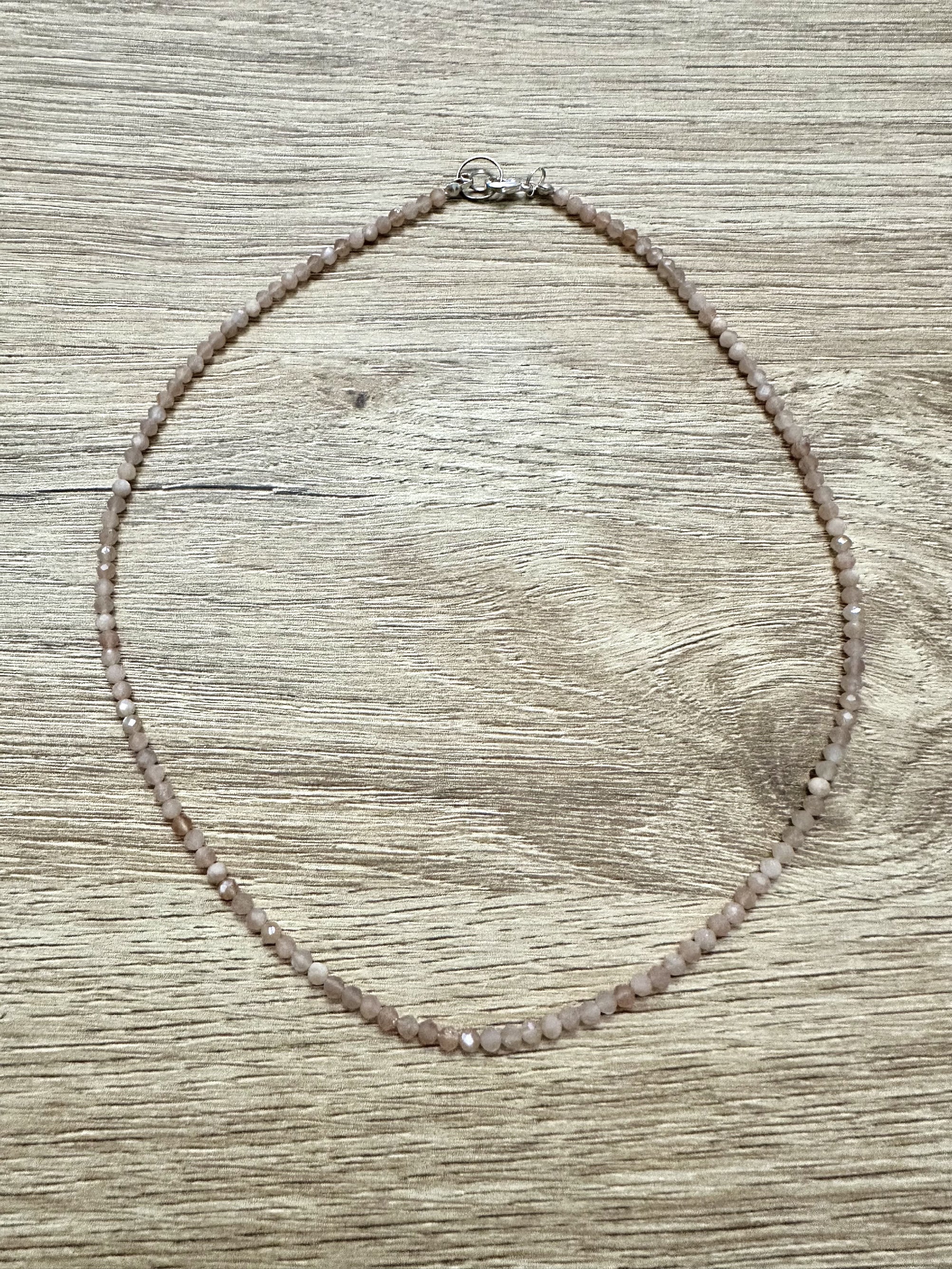 Moonstone necklace 45 cm (3,5mm) - NAH32