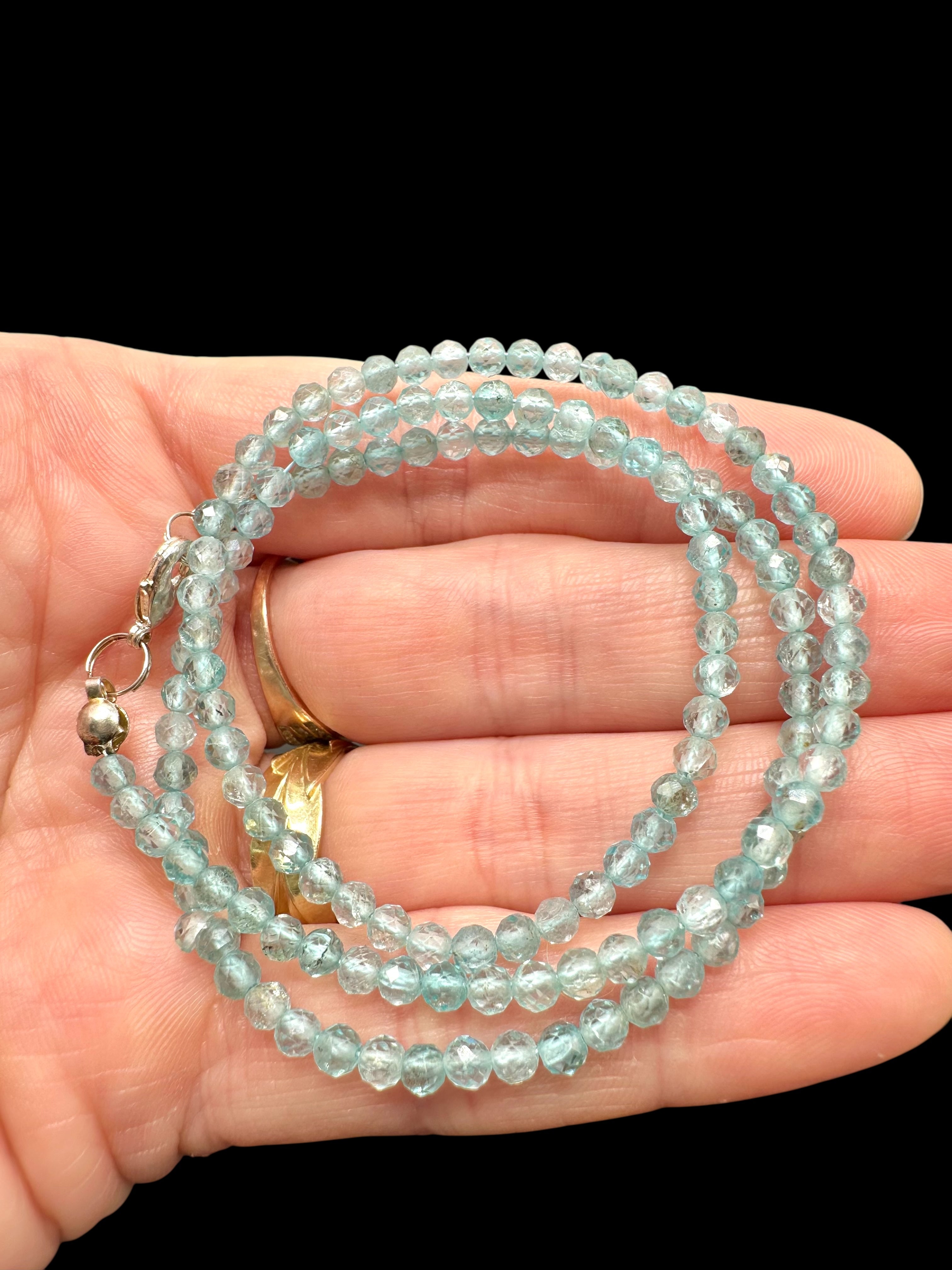 Apatite necklace 45 cm (3mm) - NAH45