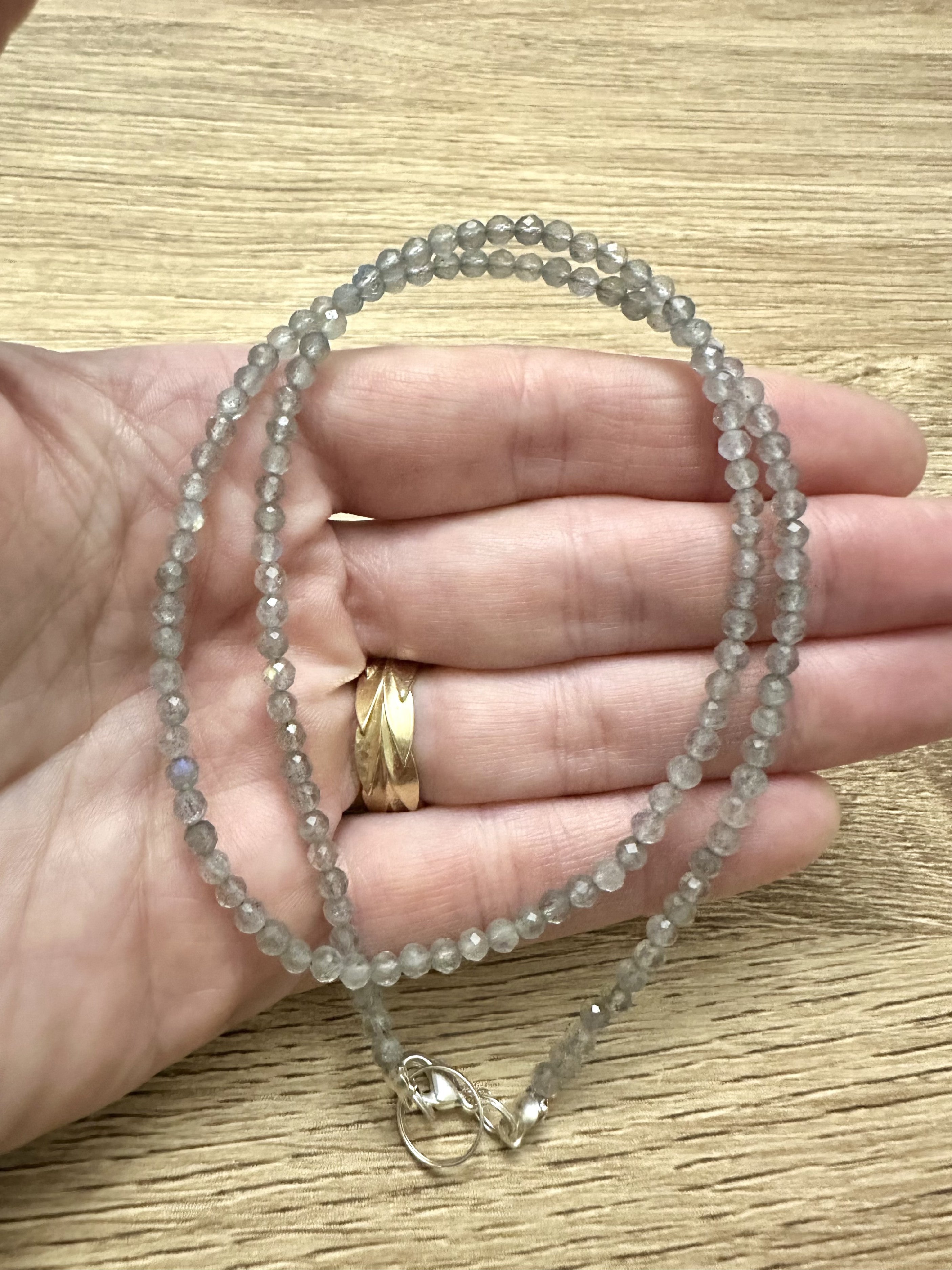 Labradorite necklace 45 cm (3mm) - NAH34