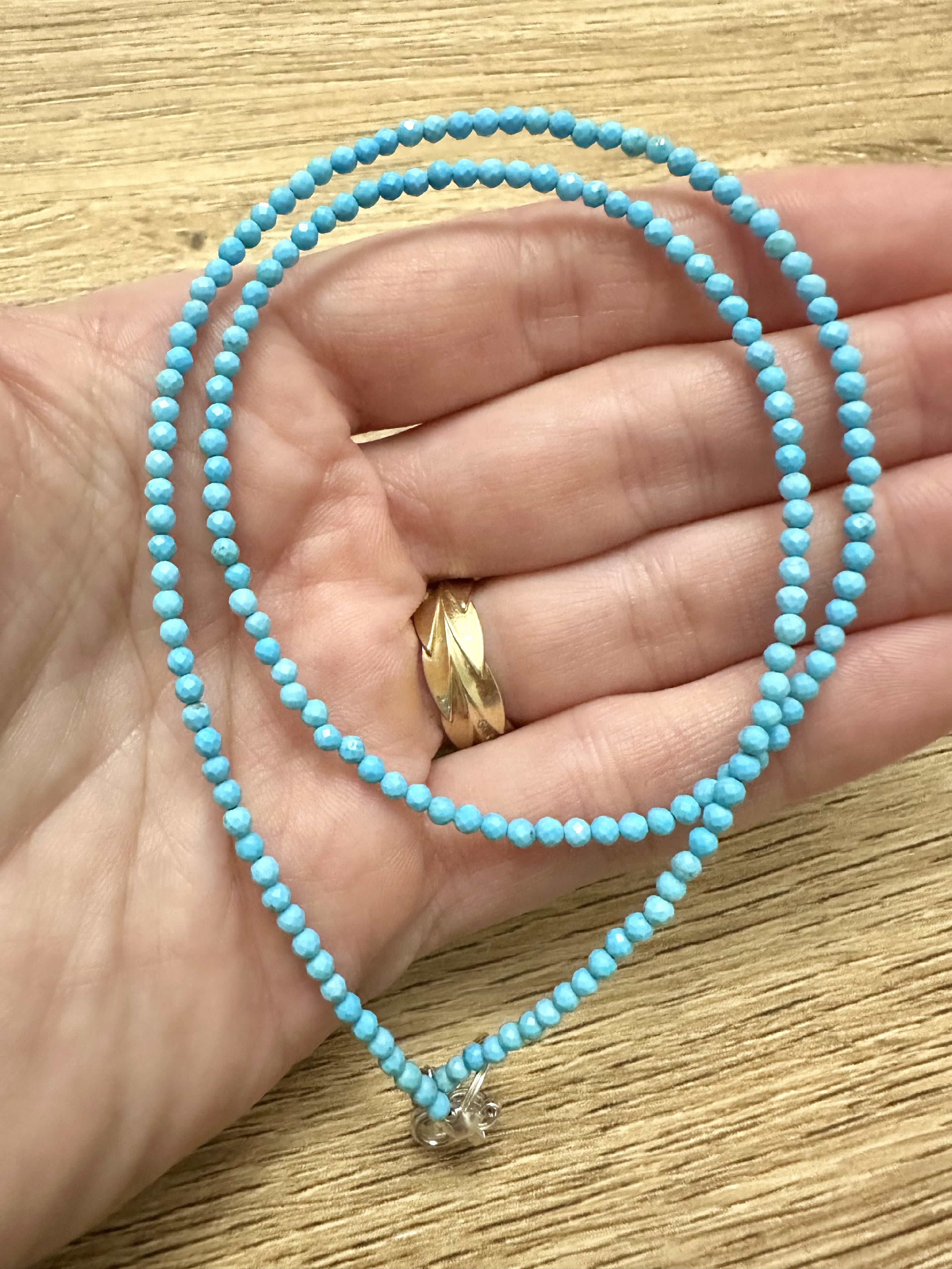 Turquoise necklace 45 cm (2,5mm) - NAH36