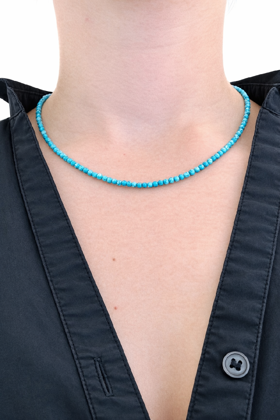 Turquoise necklace 45 cm (2,5mm)