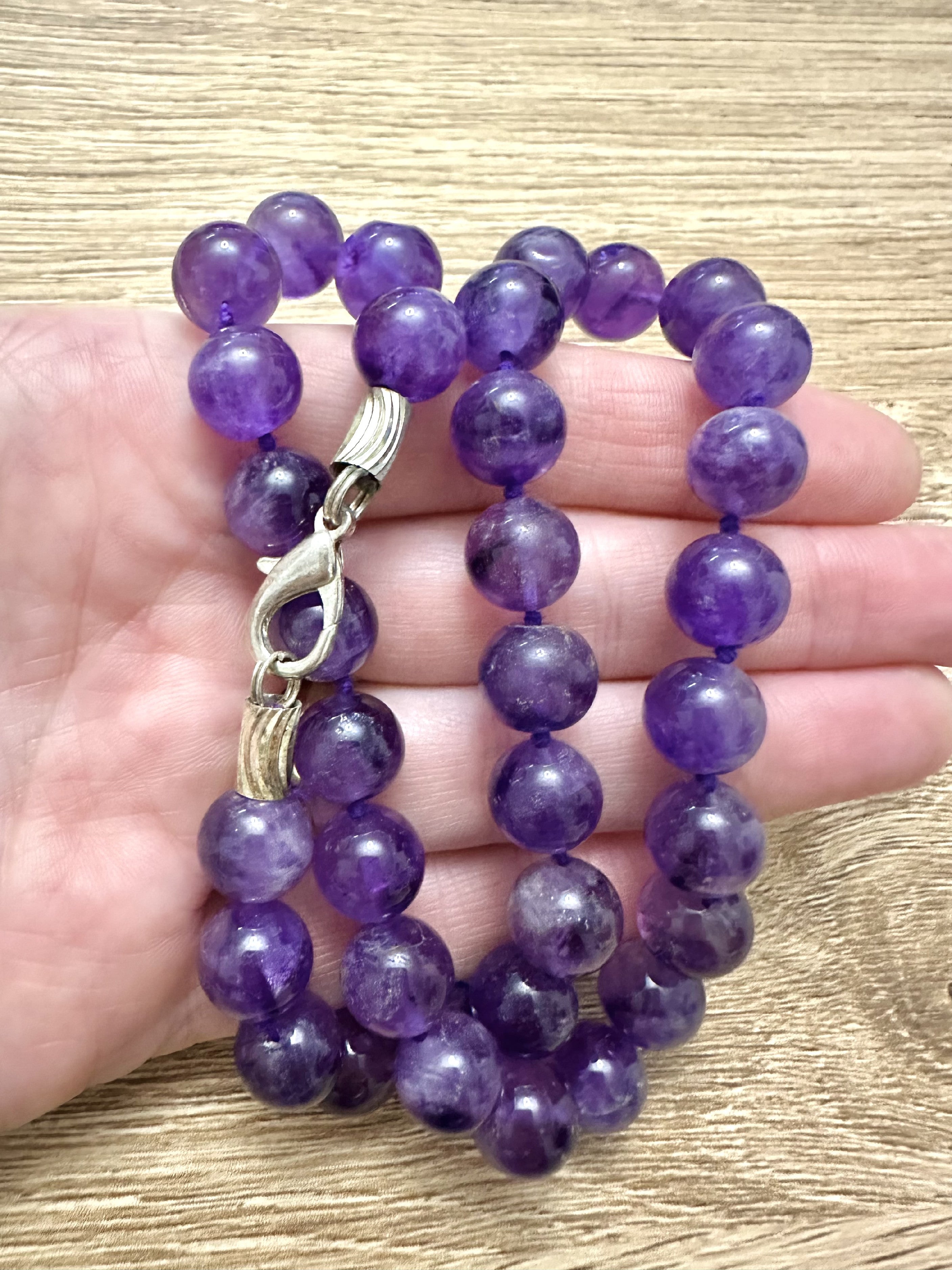Amethyst necklace 45 cm - NAH37