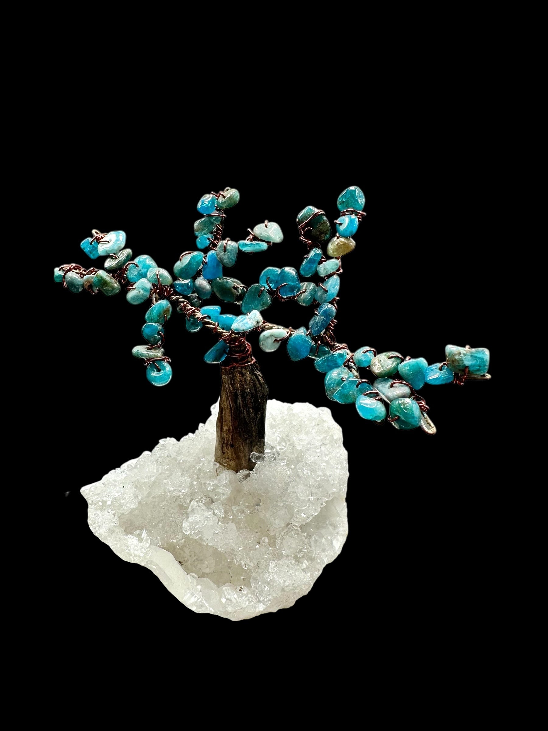 Apatite tree in a crystal geode