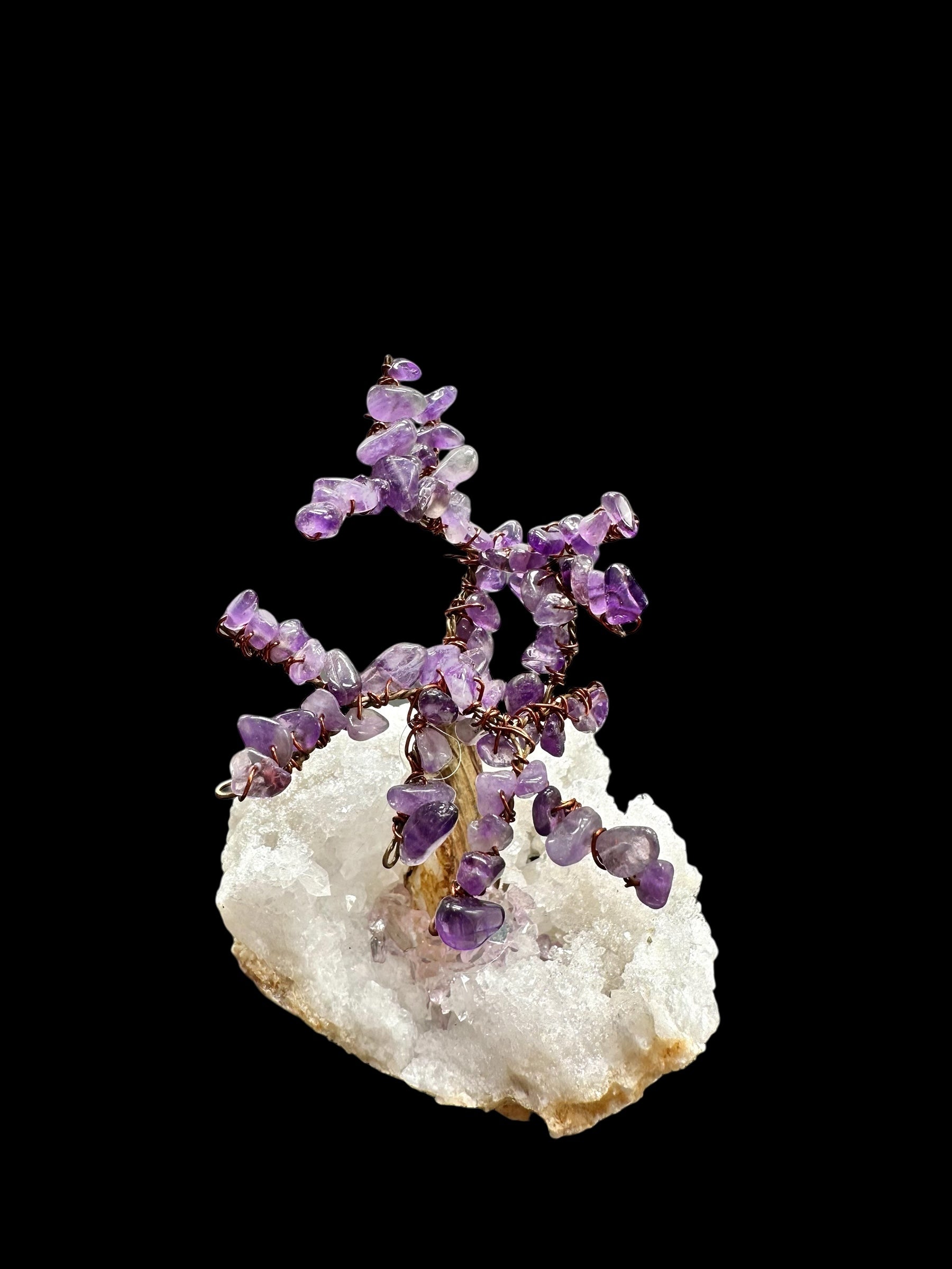 Amethyst tree in crystal geode - STR04