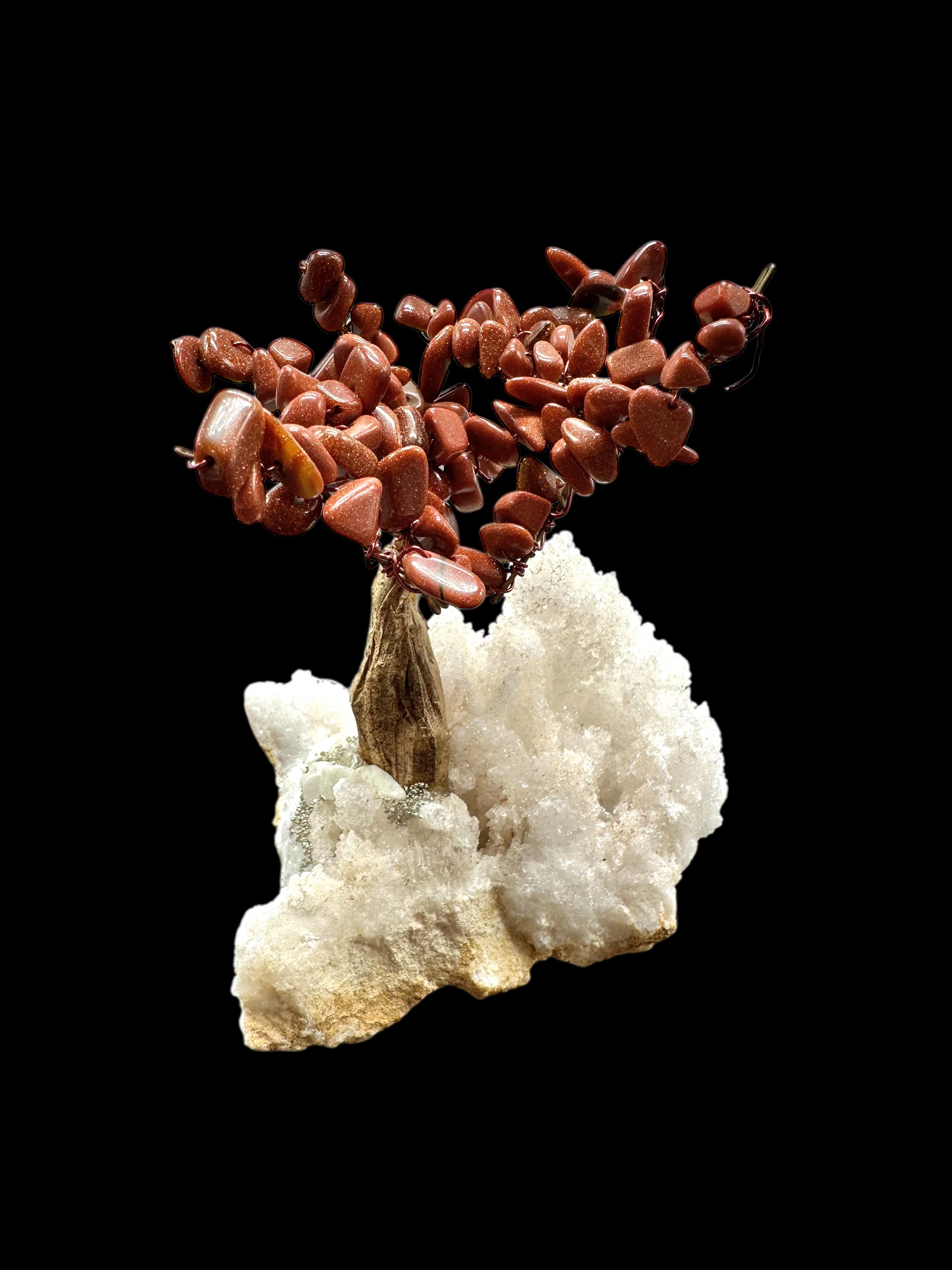 Aventurine tree in a crystal geode - STR06