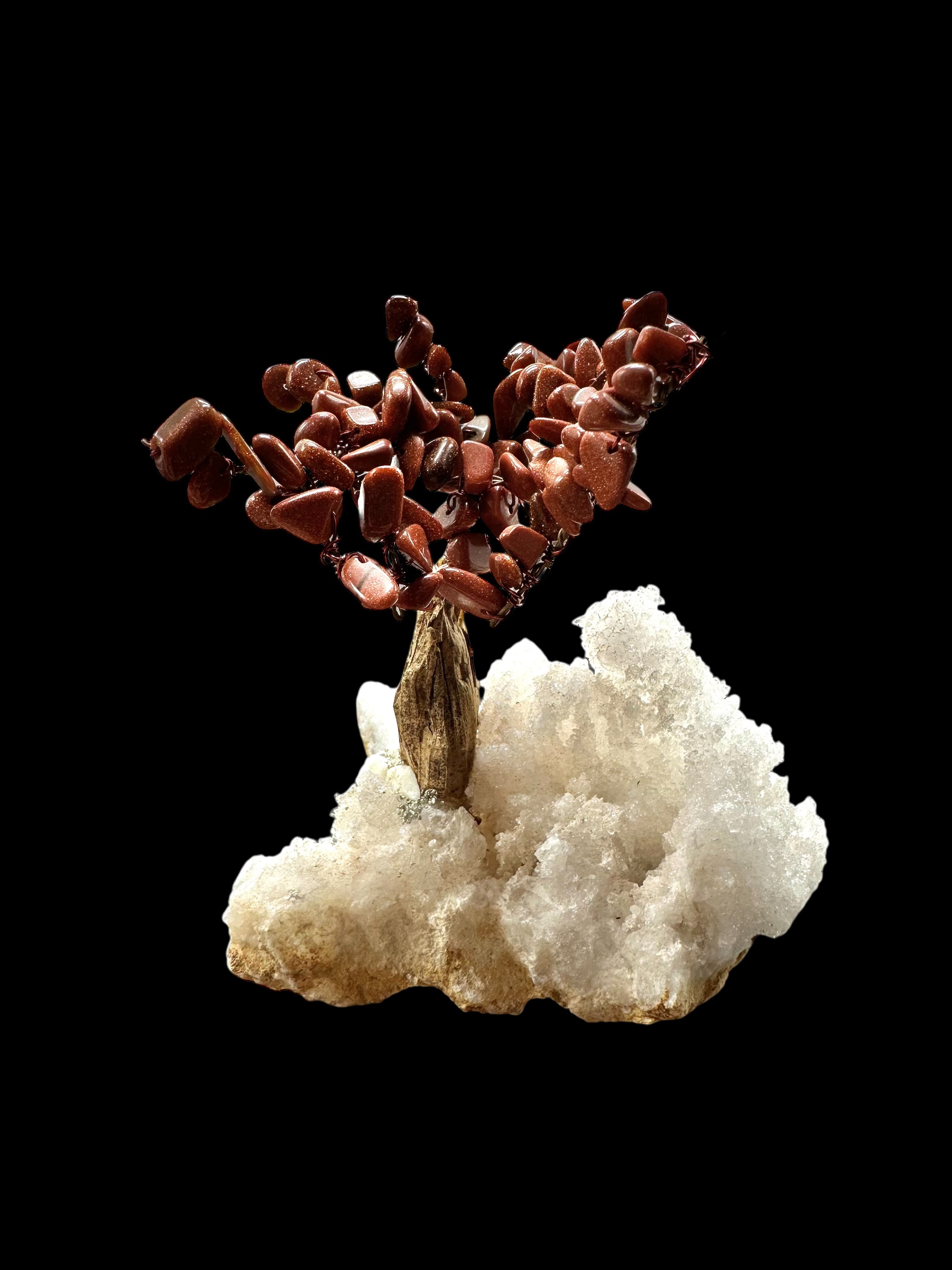 Aventurine tree in a crystal geode - STR06