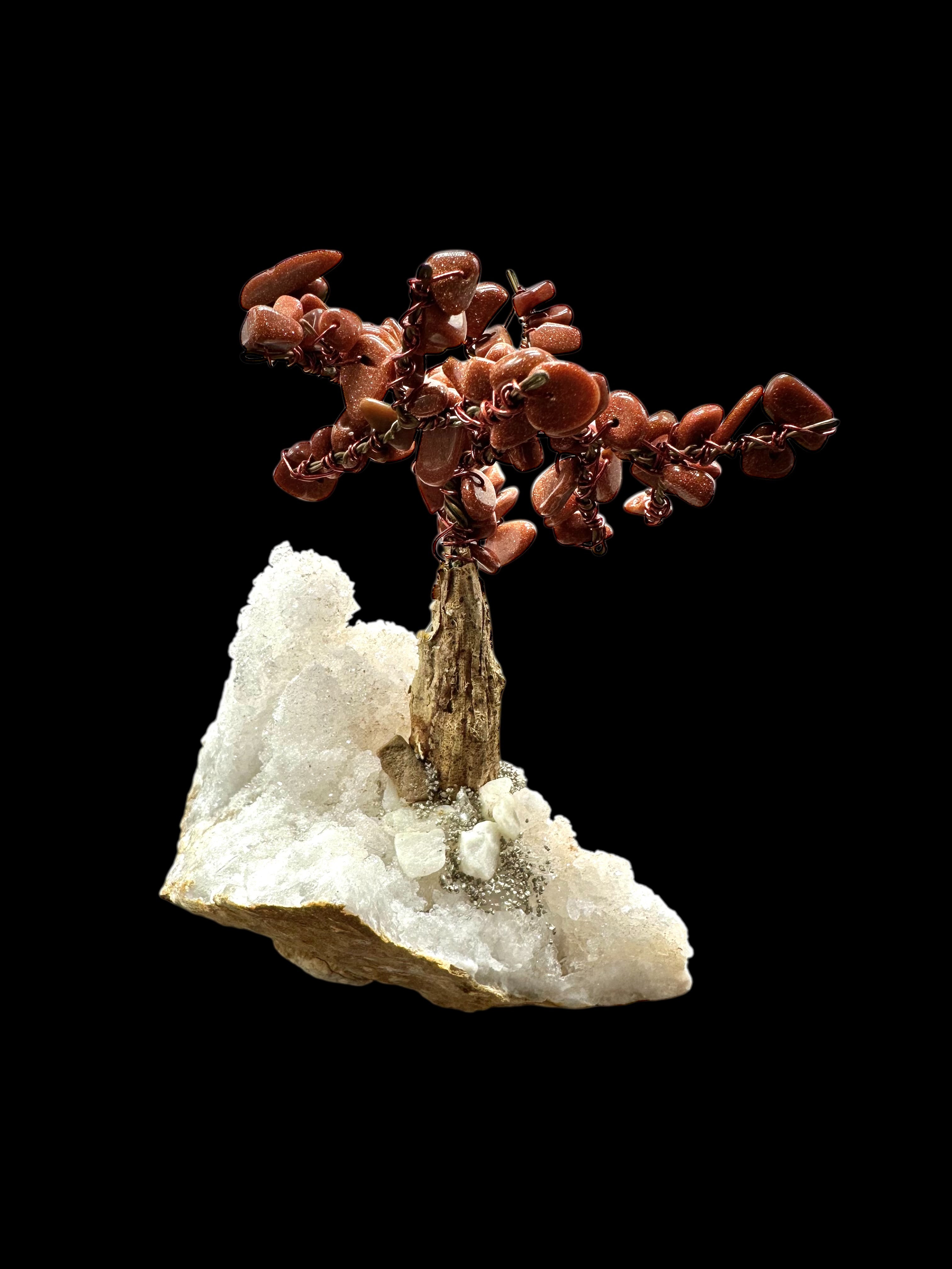 Aventurine tree in a crystal geode - STR06