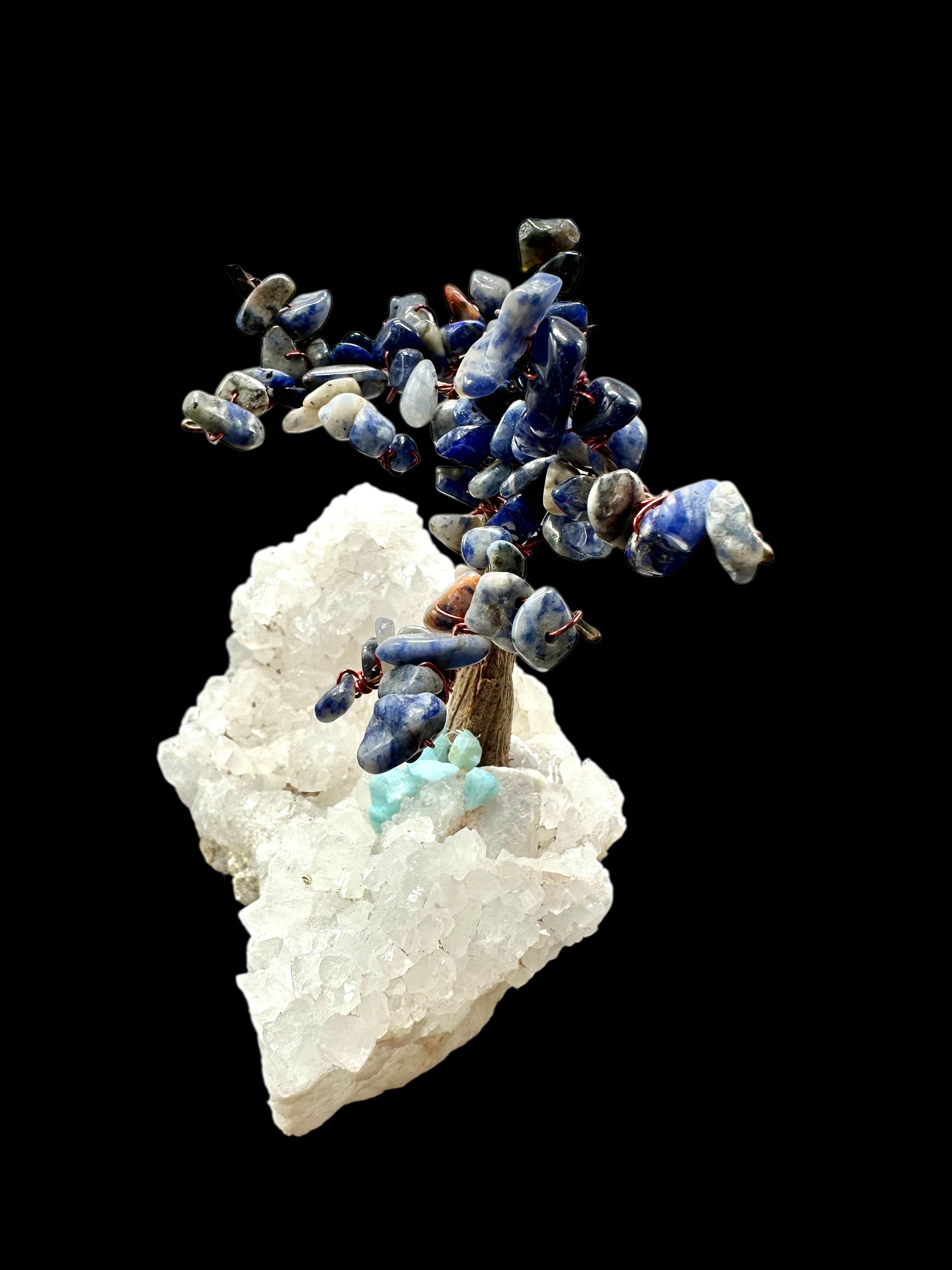 Sodalite tree in crystal geode - STR08