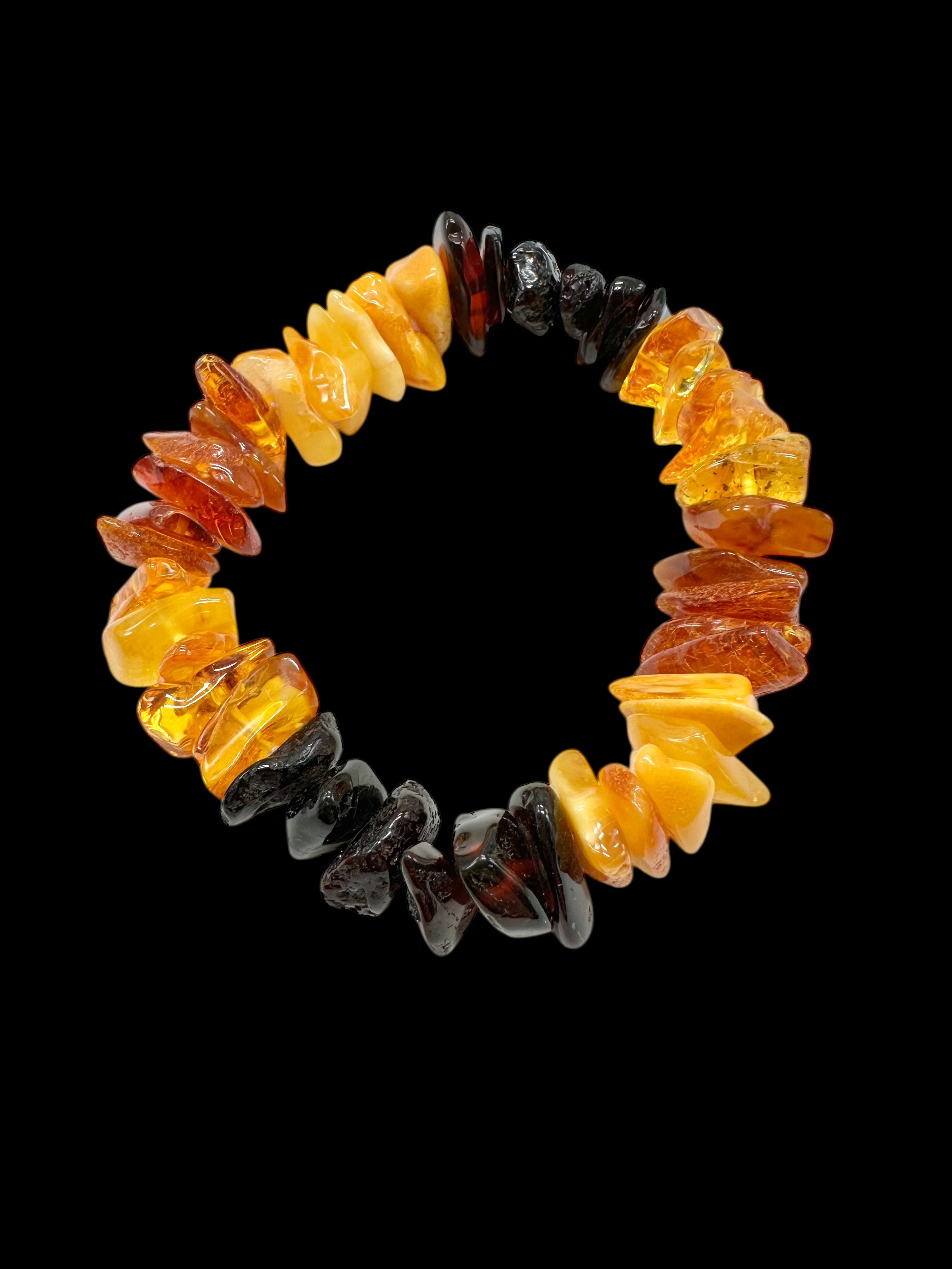 Bracelet made of tumbled genuine amber XXL – random piece - N/J010