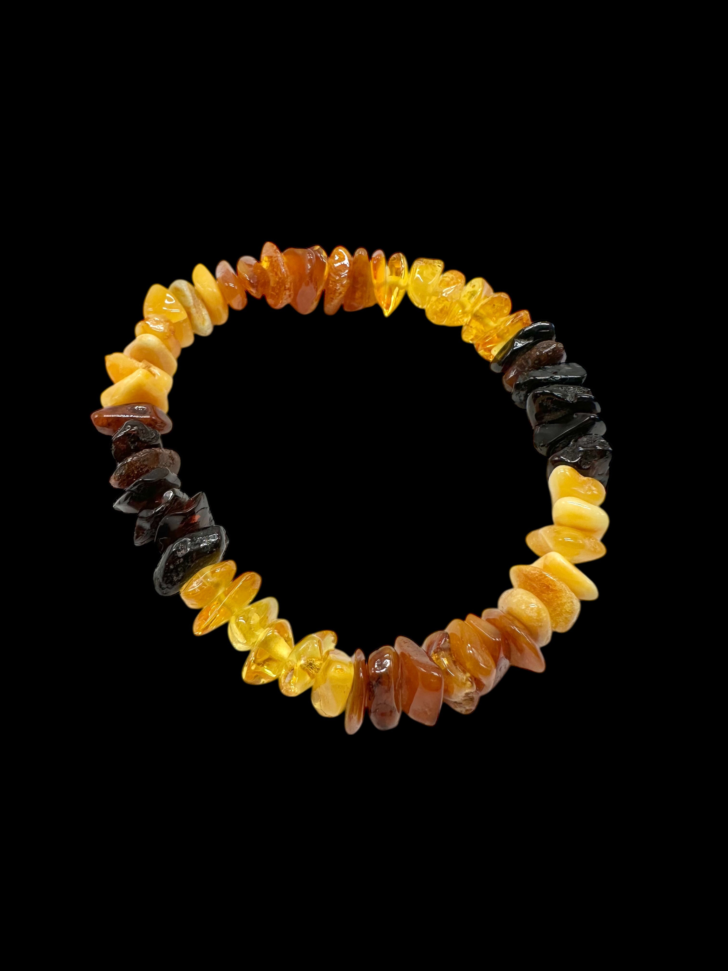 Bracelet made of tumbled genuine amber / mix – random piece - N/J013
