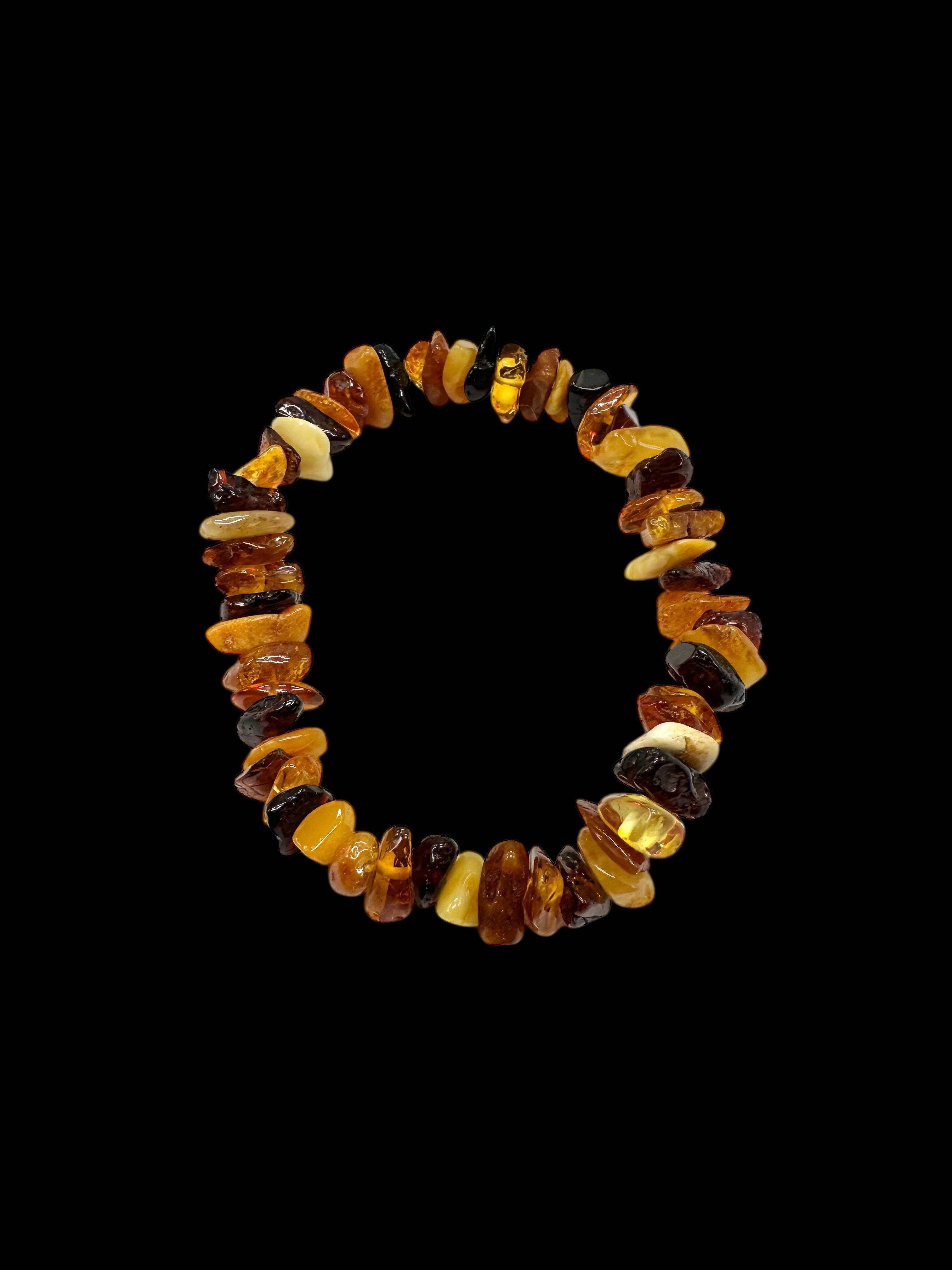 Bracelet made of tumbled genuine amber / mix – random piece - N/J014