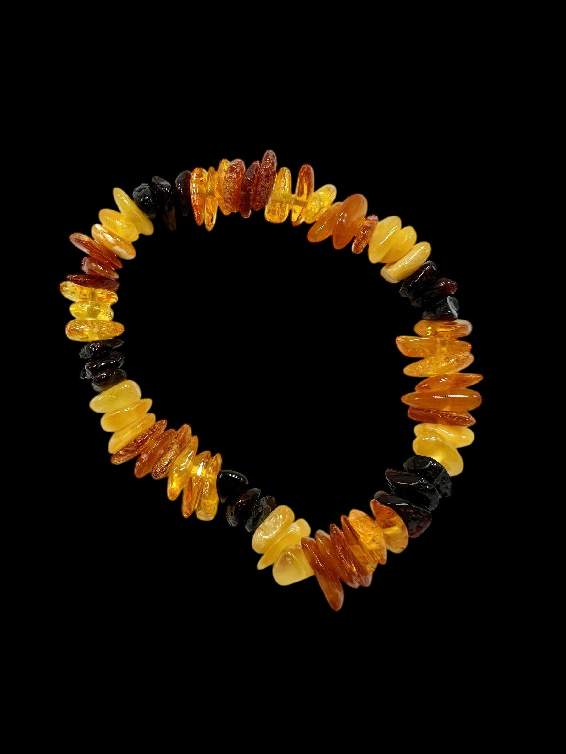 Children's bracelet made of tumbled genuine amber / mix – random piece - N/J021
