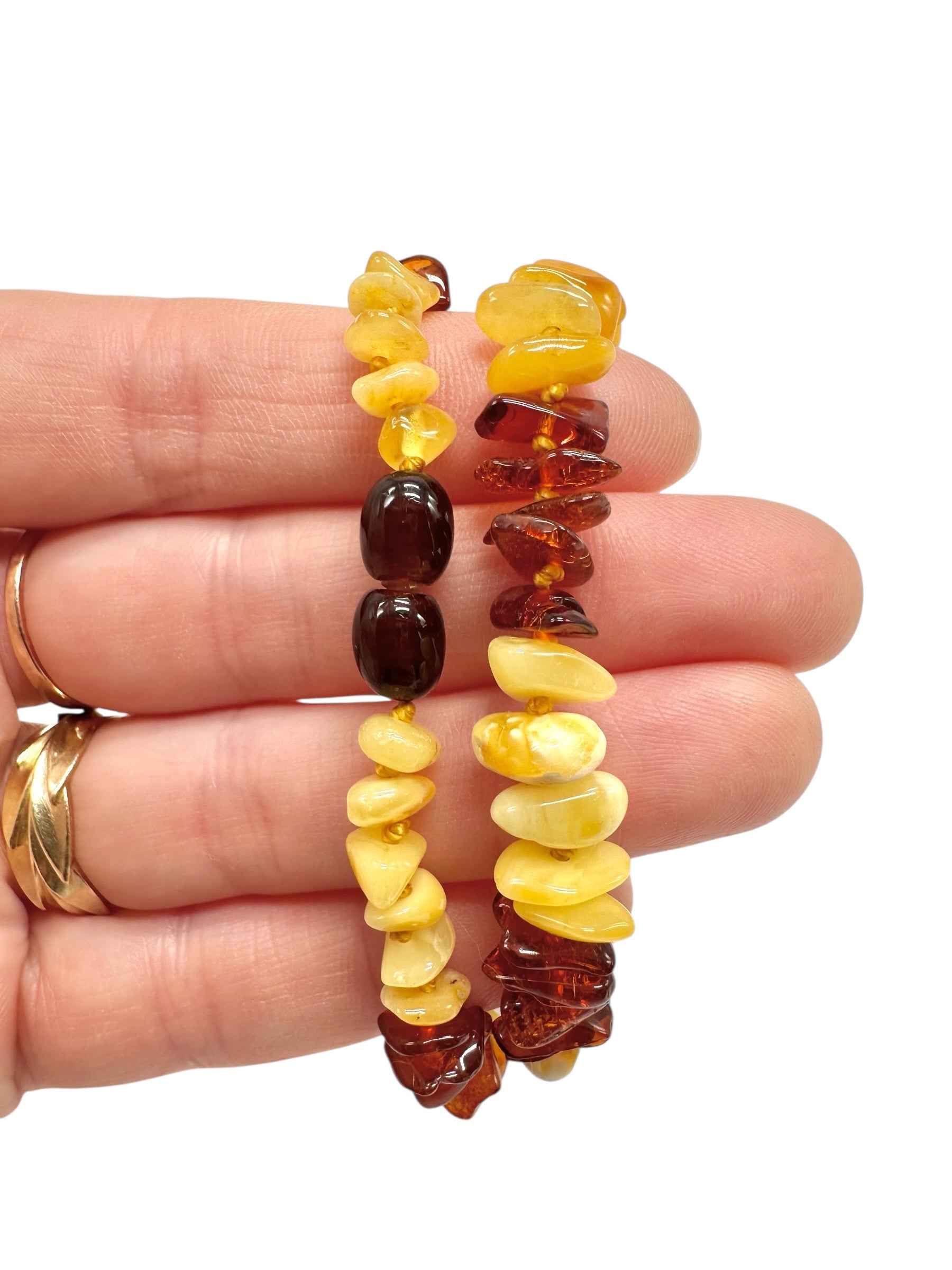Children's necklace made of tumbled genuine amber / mix – random piece - NA/J005