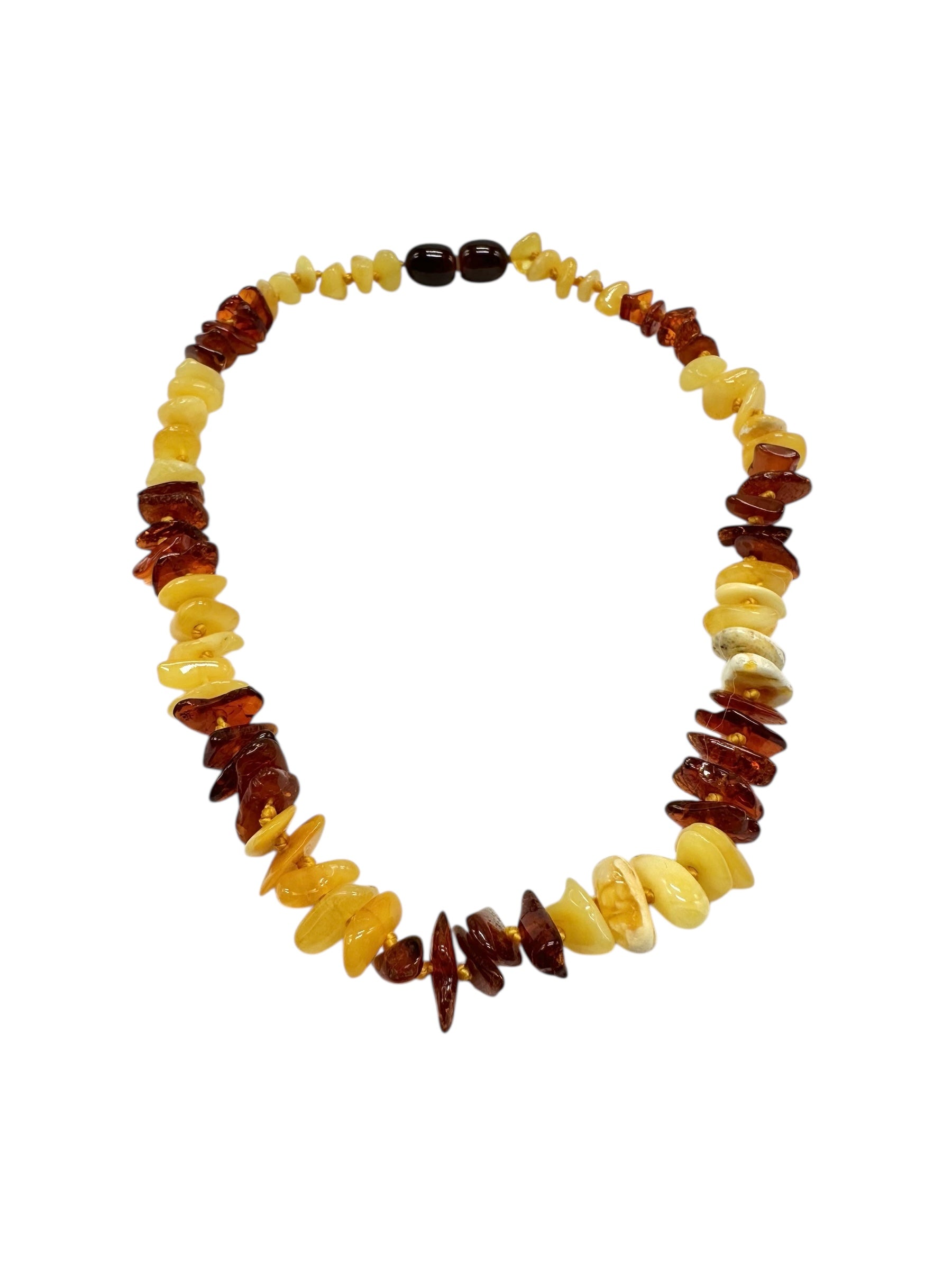 Children's necklace made of tumbled genuine amber / mix – random piece