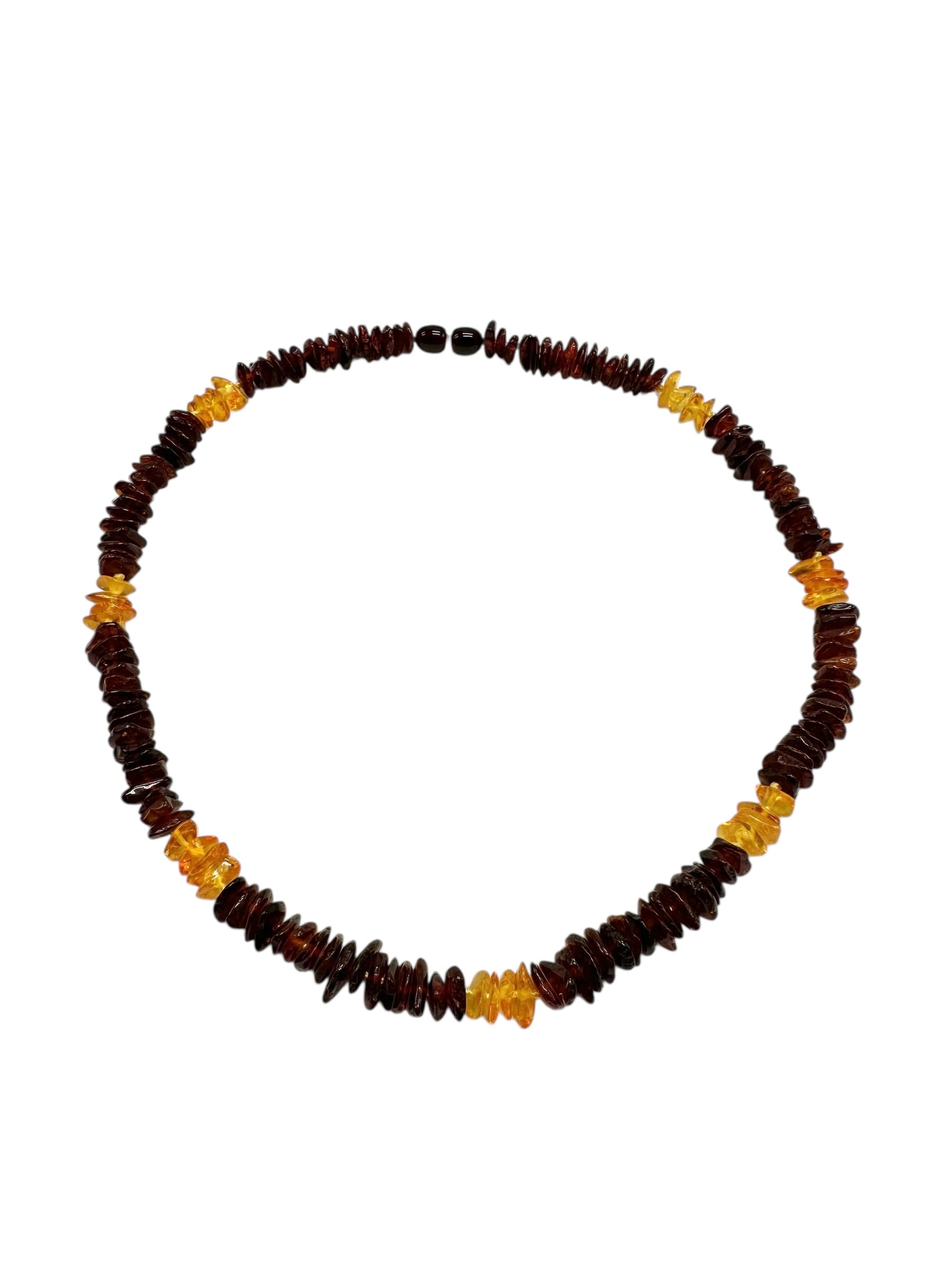 Necklace made of tumbled genuine amber / mix – random piece - NA/J009