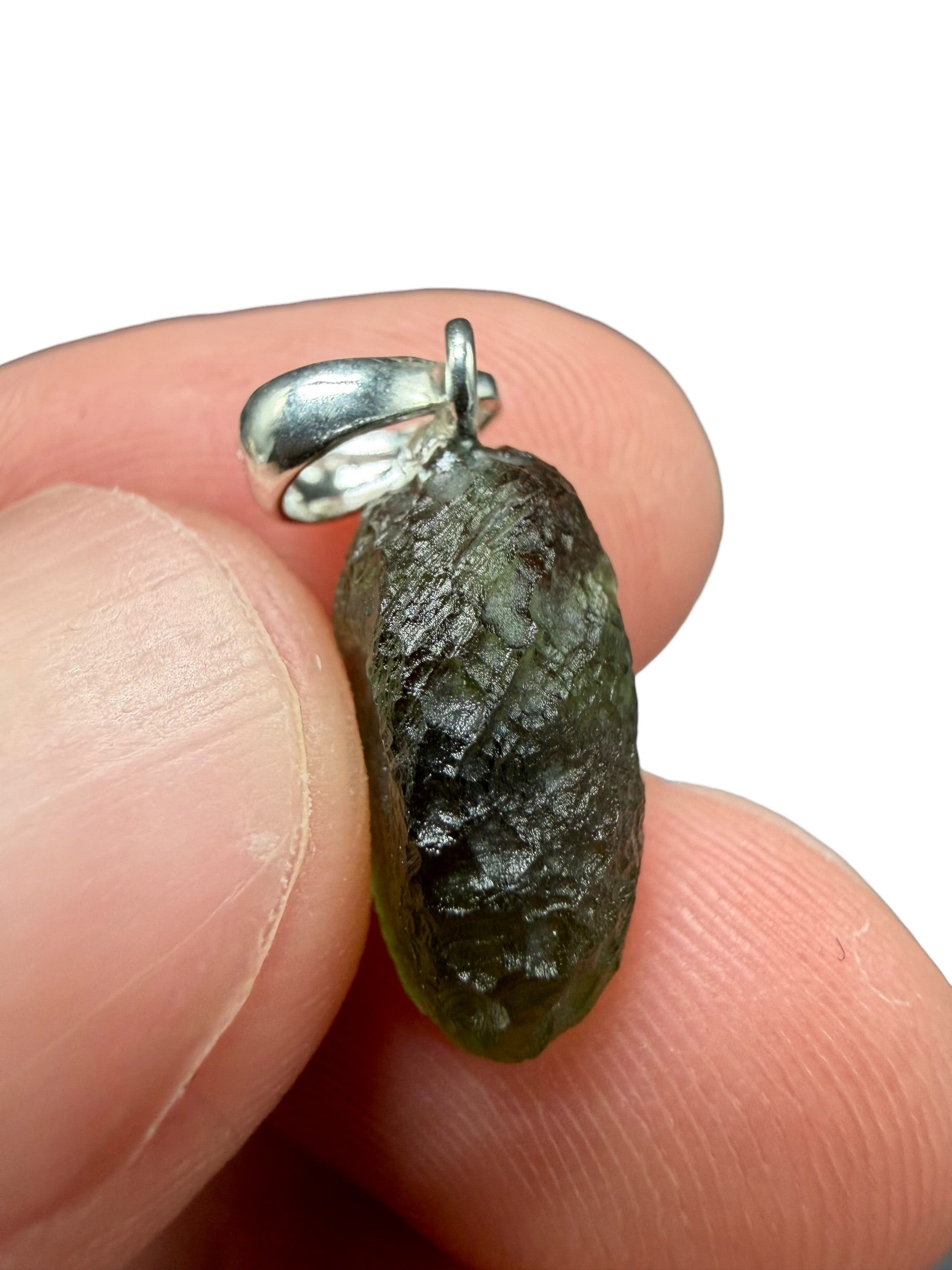 Silver moldavite pendant 1,3g - SP/V717