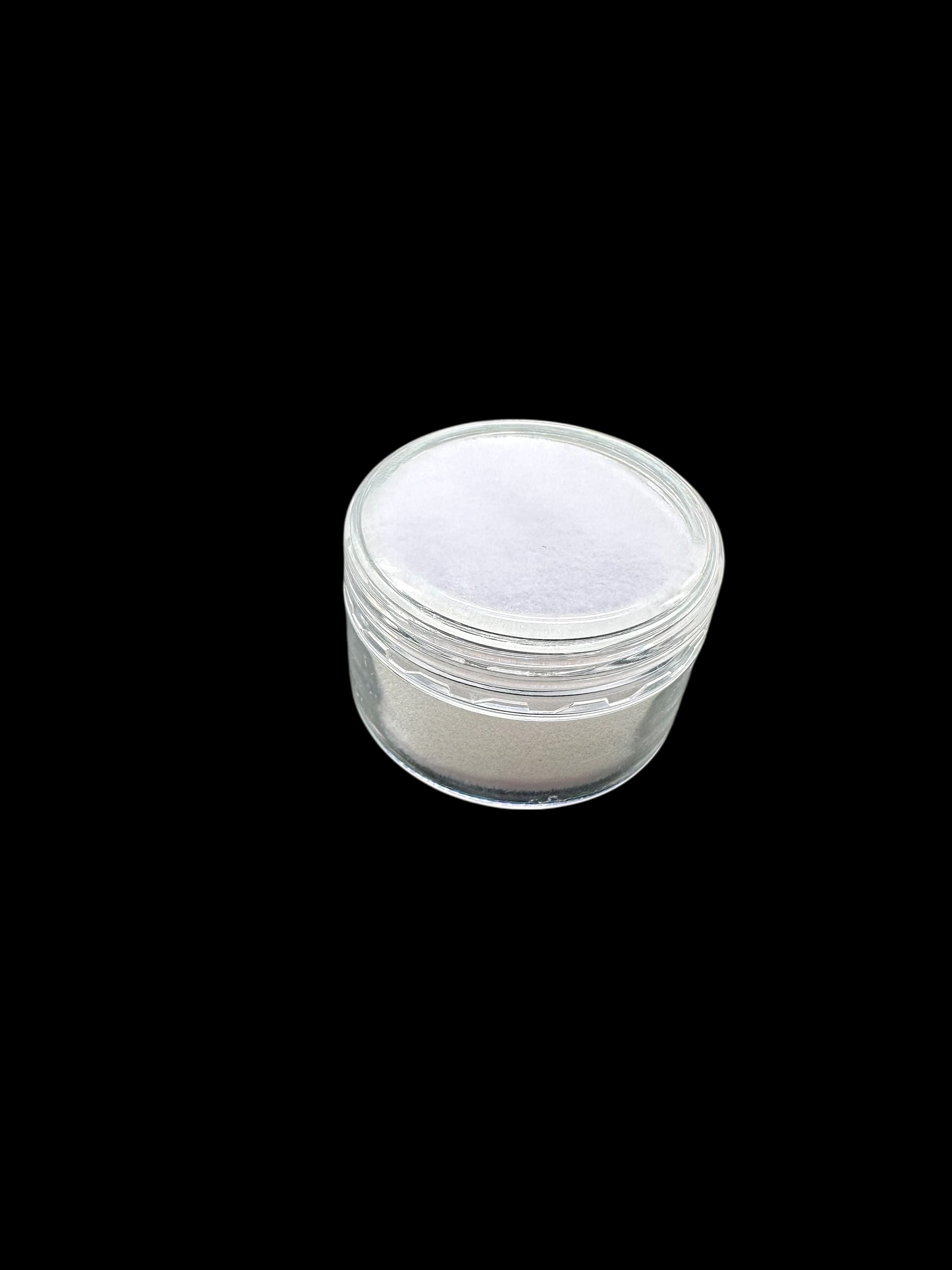 Plastic screw-top box for mineral samples (white)
