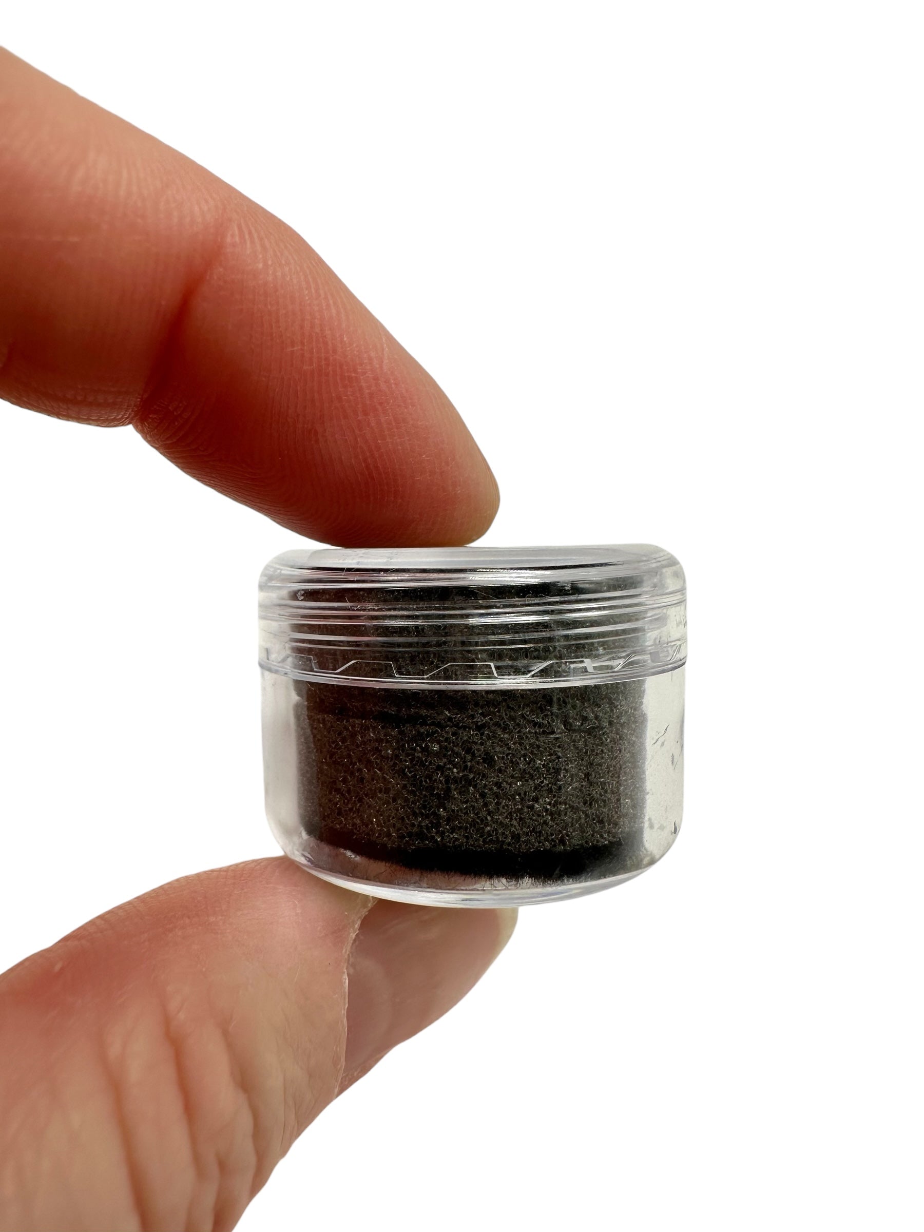Plastic screw-top box for mineral samples (black) - PK009