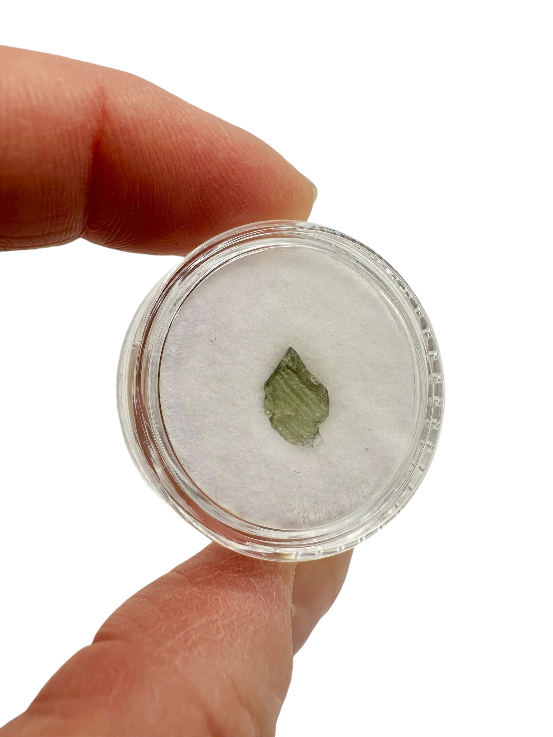 Moldavite in a box – Chlum nad Malsi – 0-0,2g - VLN01