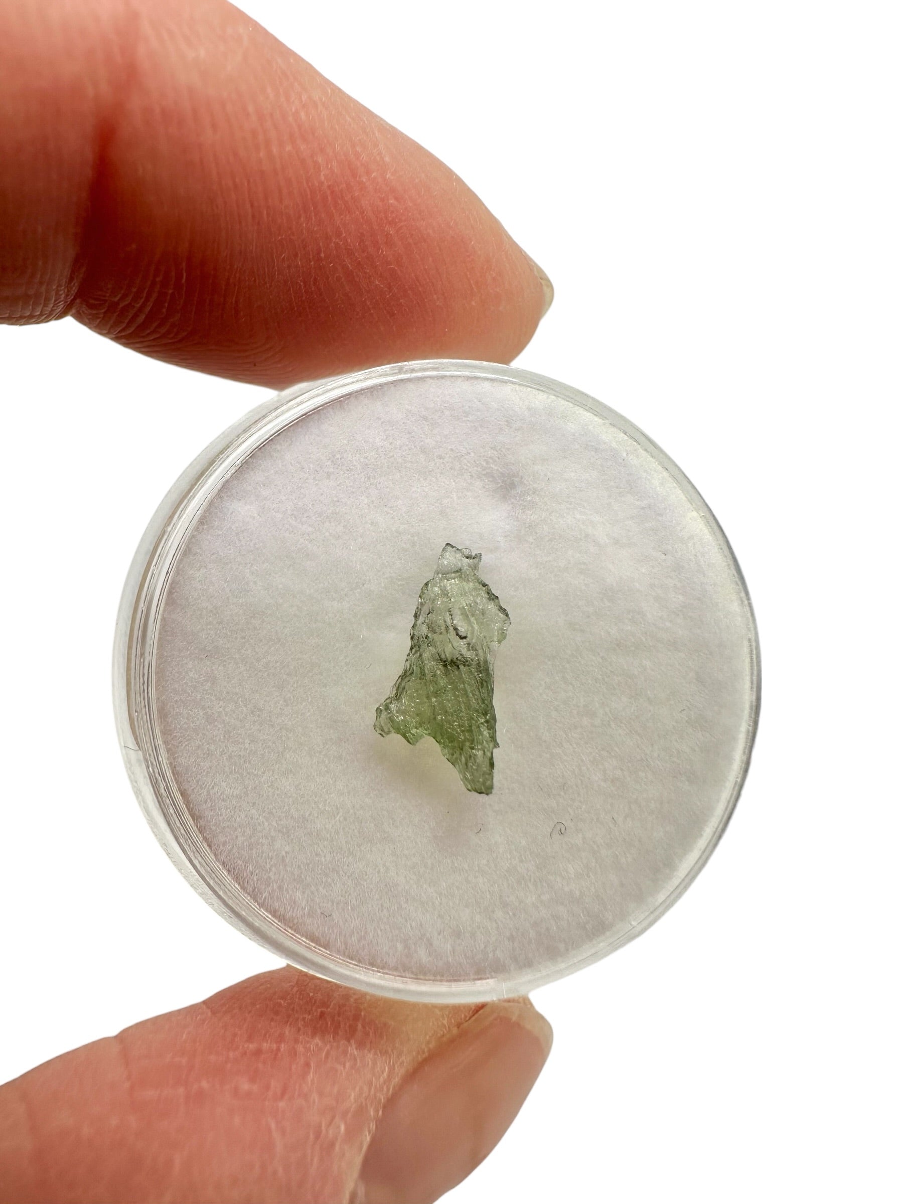 Moldavite in a box – Chlum nad Malsi – 0-0,2g - VLN01