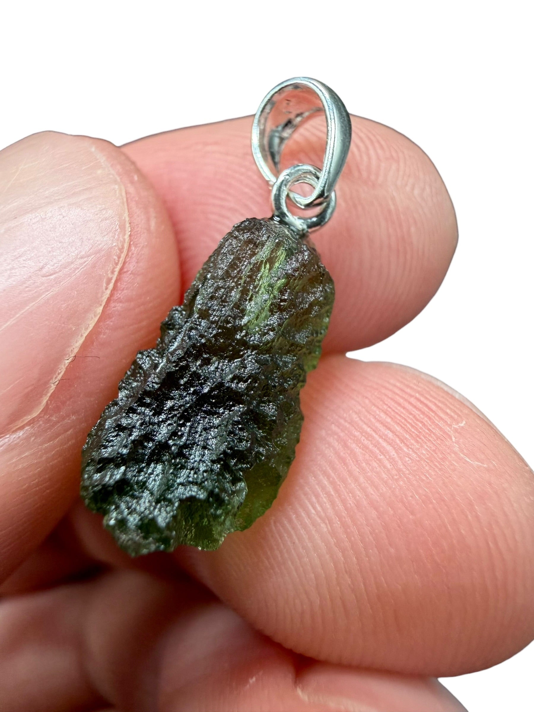 Silver moldavite pendant 1,1g - SP/V719