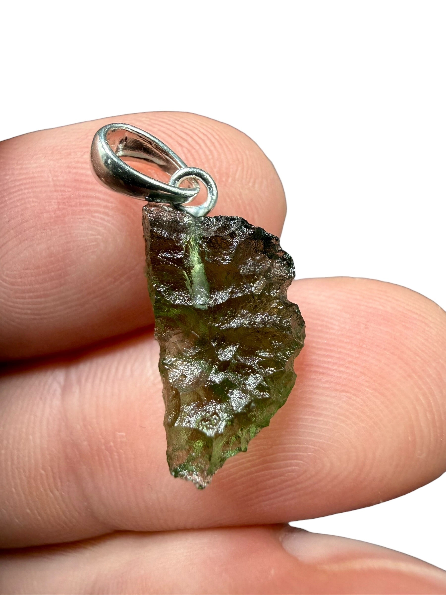 Silver moldavite pendant 1,03g - SP/V724