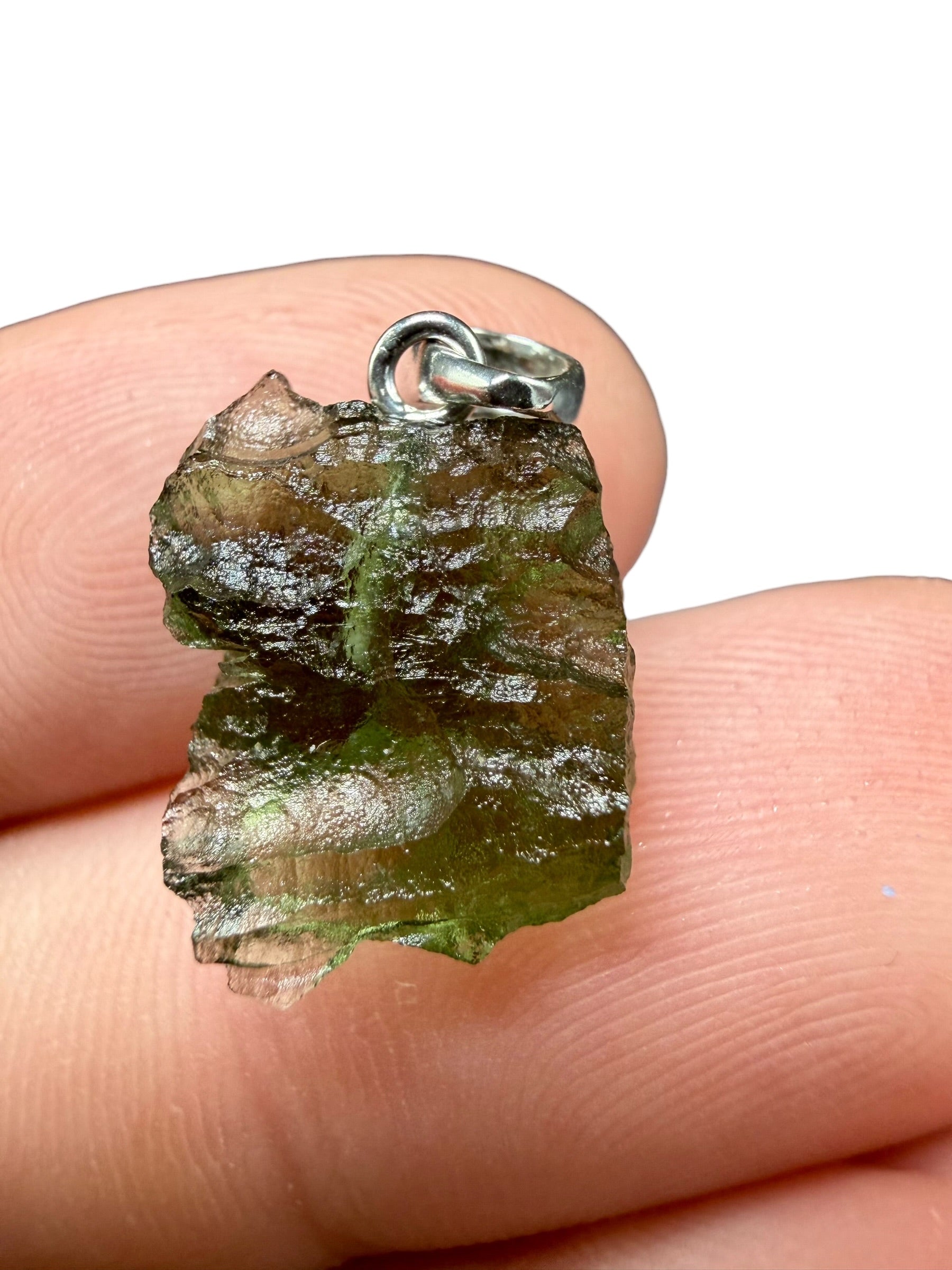 Silver moldavite pendant 1,41g - SP/V727