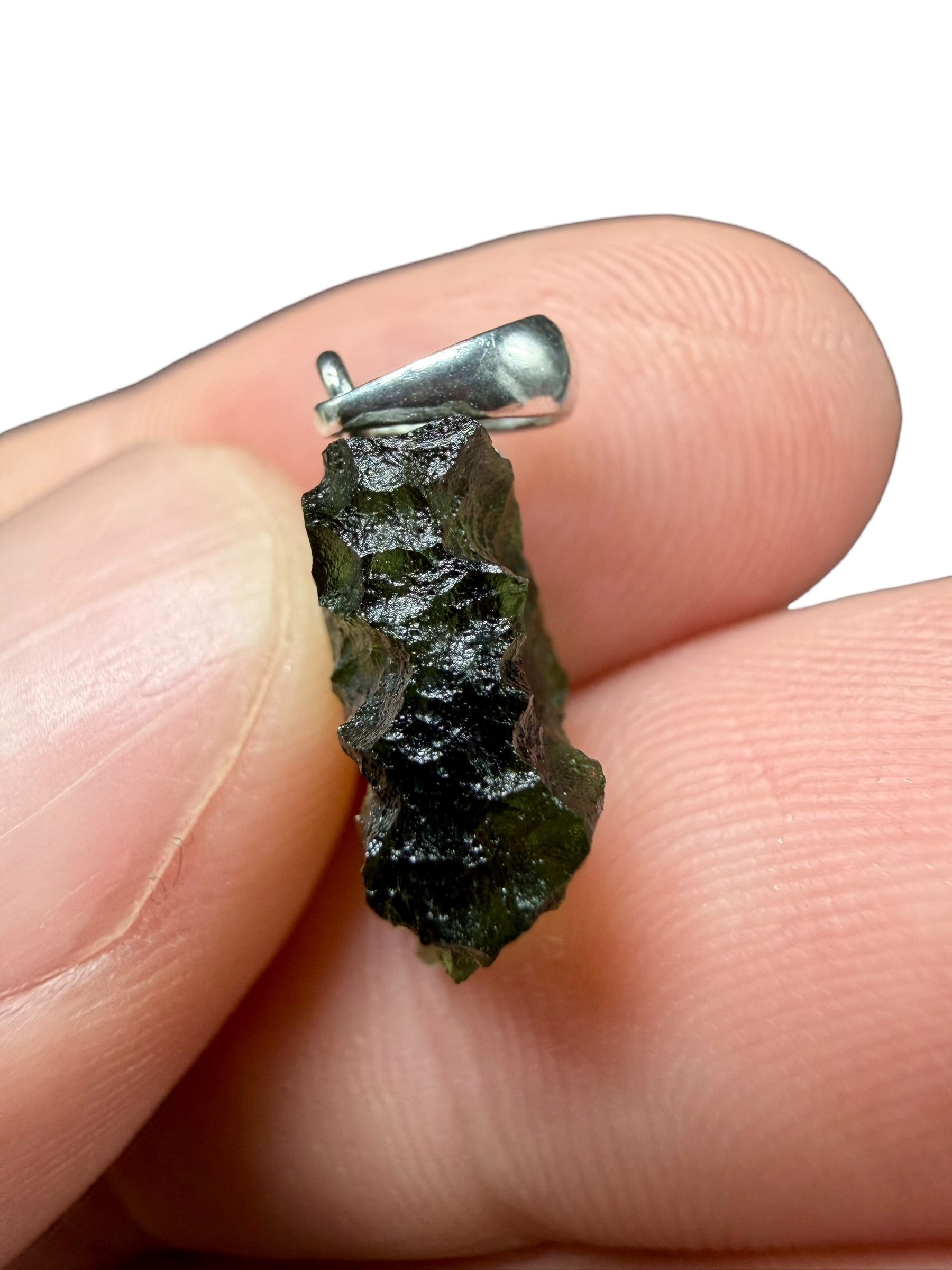 Silver moldavite pendant 1,41g - SP/V727